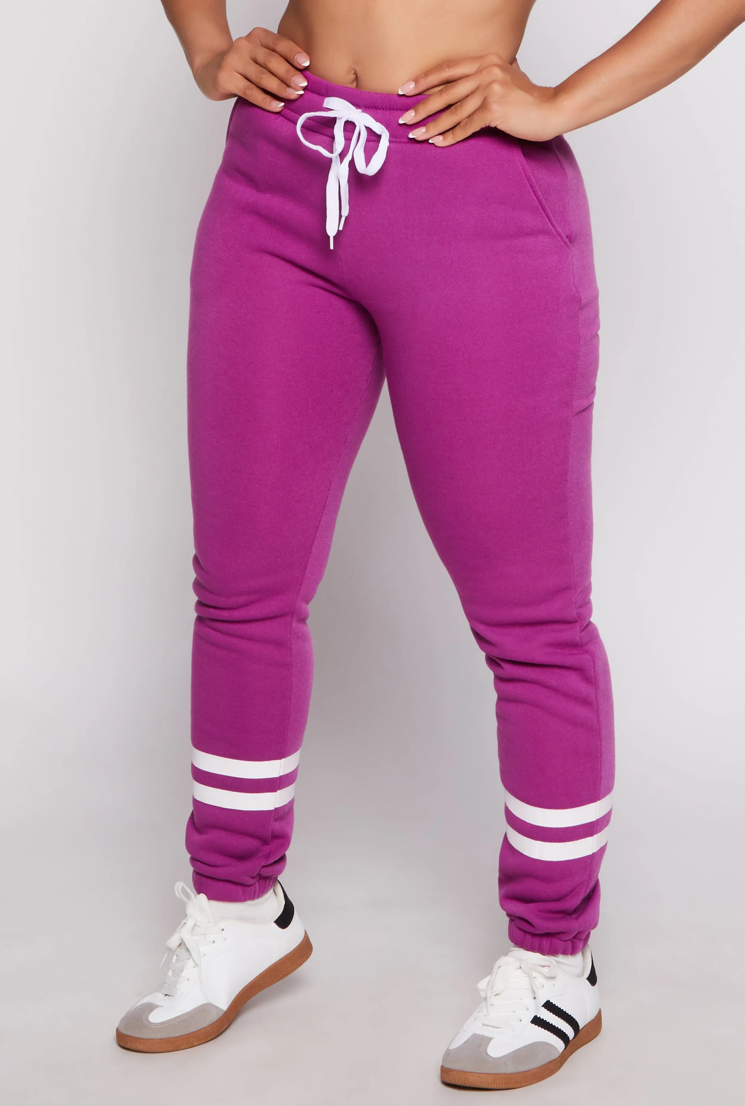 Fleece Lined Varsity Stripe Sweatpants sold by Rainbow product image thumbnail 2
