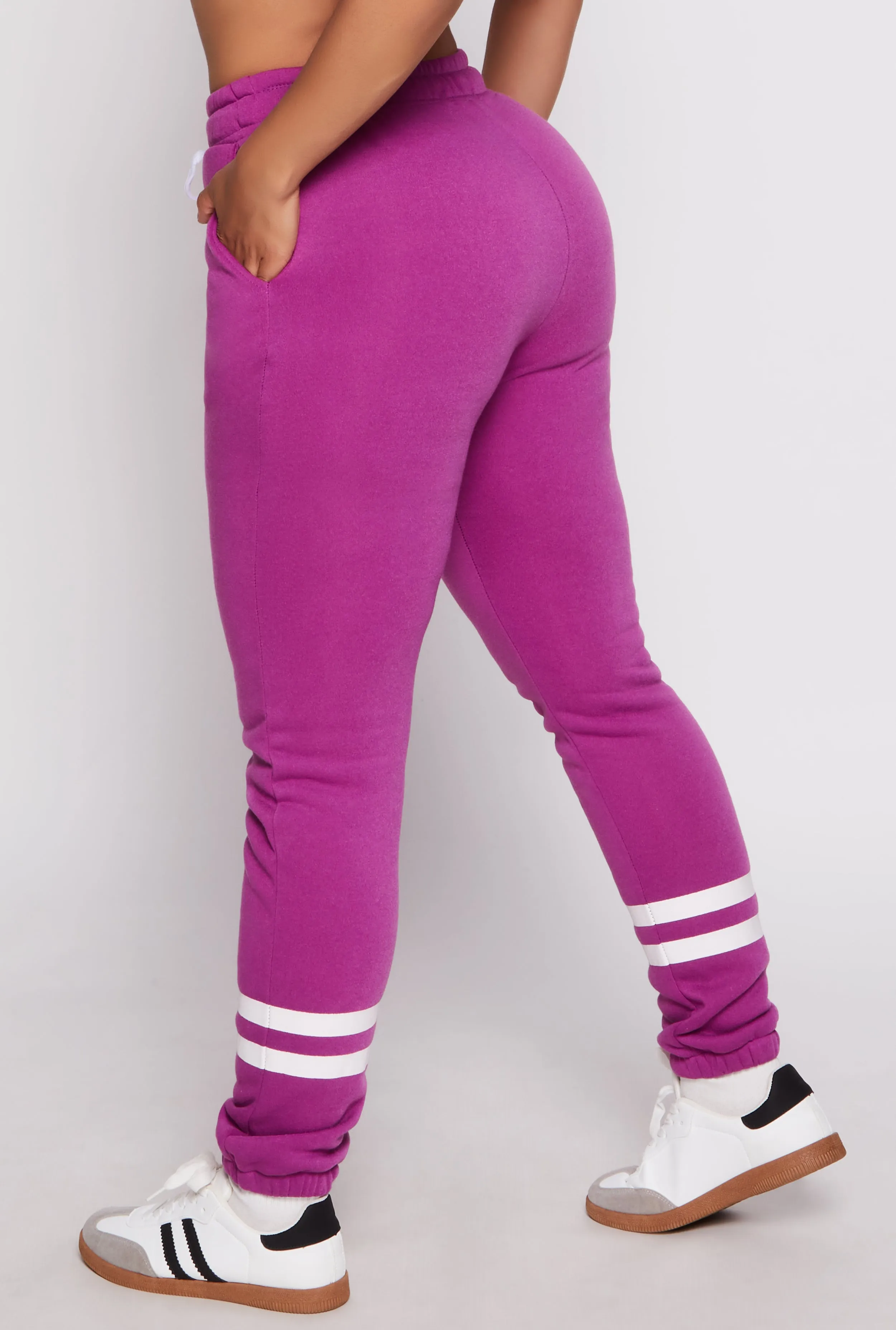 Fleece Lined Varsity Stripe Sweatpants sold by Rainbow product image thumbnail 3