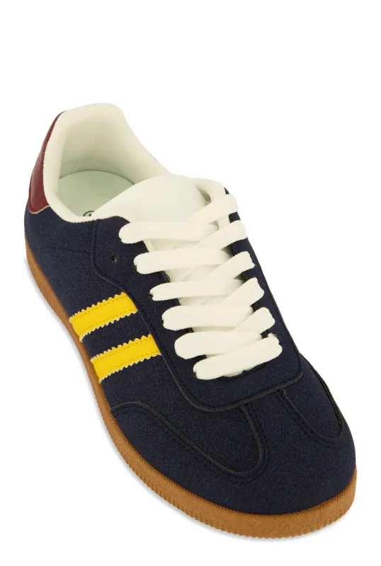 Side Stripe Detail Lace Up Sneakers sold by Rainbow
