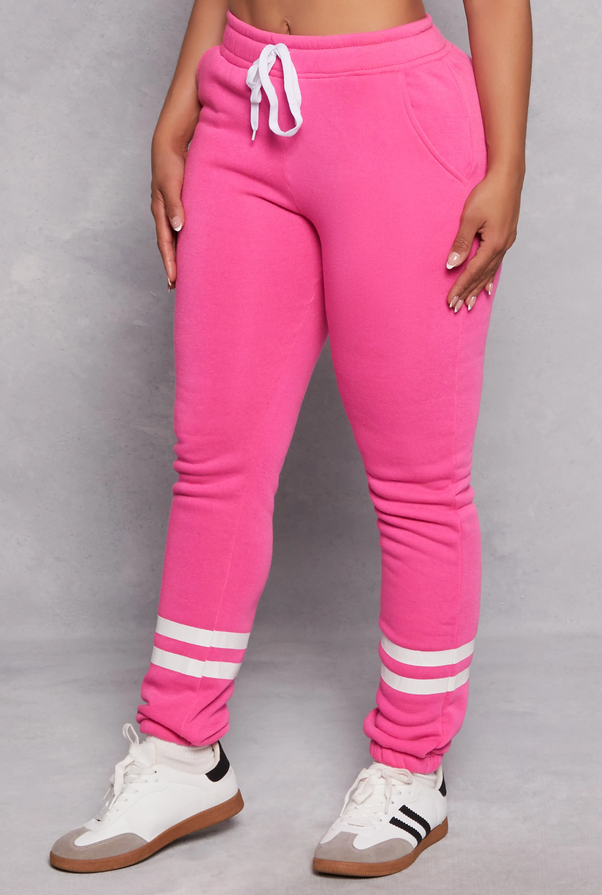 Fleece Lined Varsity Stripe Sweatpants sold by Rainbow product image thumbnail 2