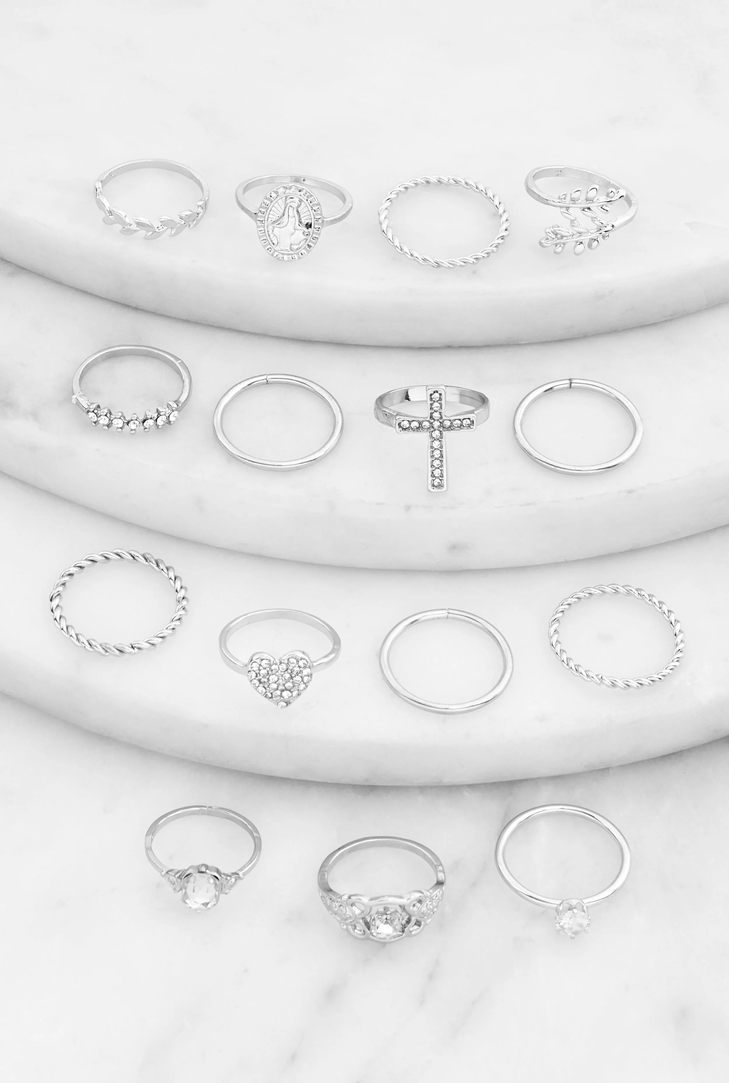 Assorted Cubic Zirconia Metallic Ring Set sold by Rainbow product image thumbnail 2