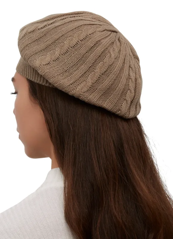 Basic Cable Knit Beret sold by Rainbow