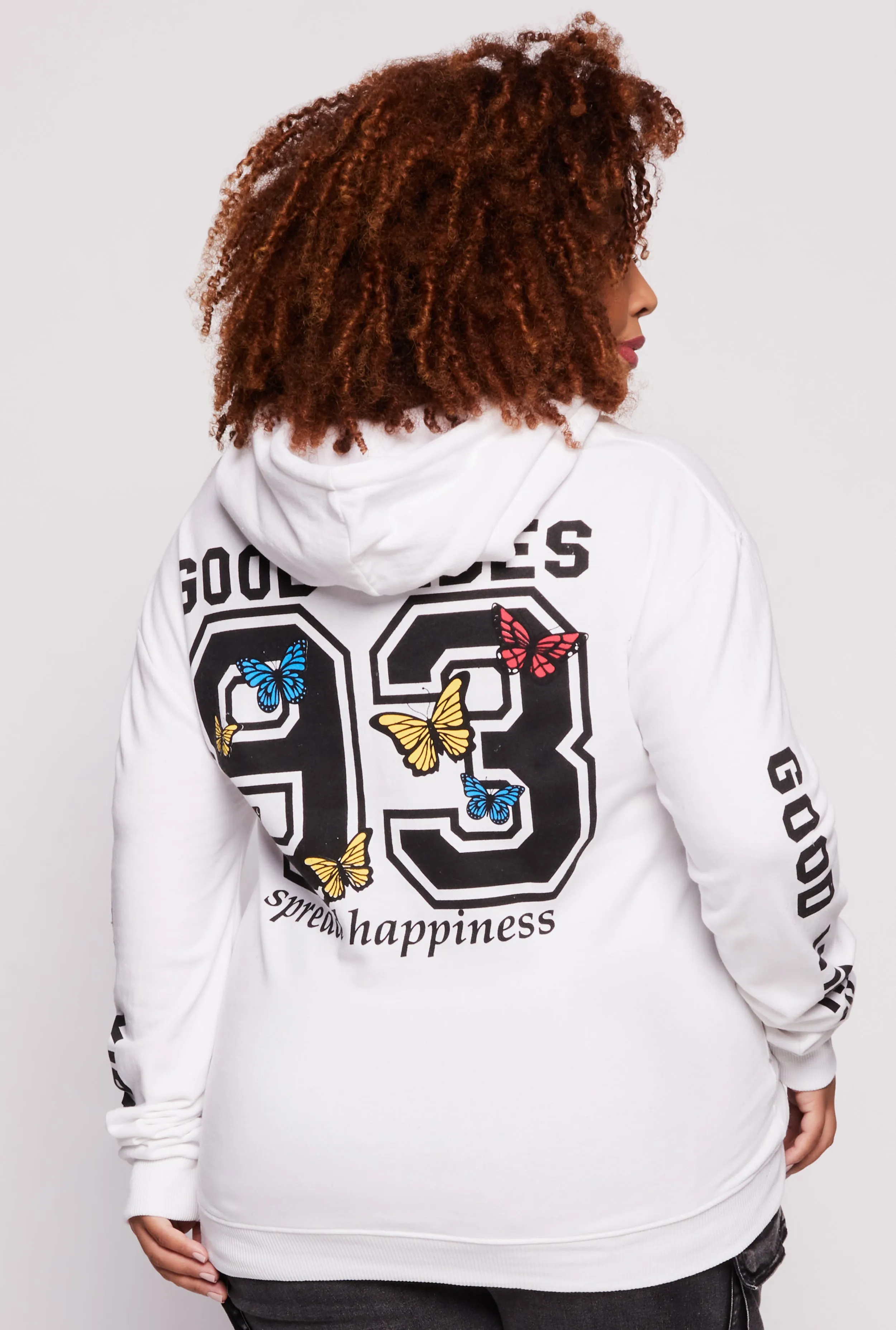 Plus Size Good Vibes 93 Hoodie sold by Rainbow product image thumbnail 3