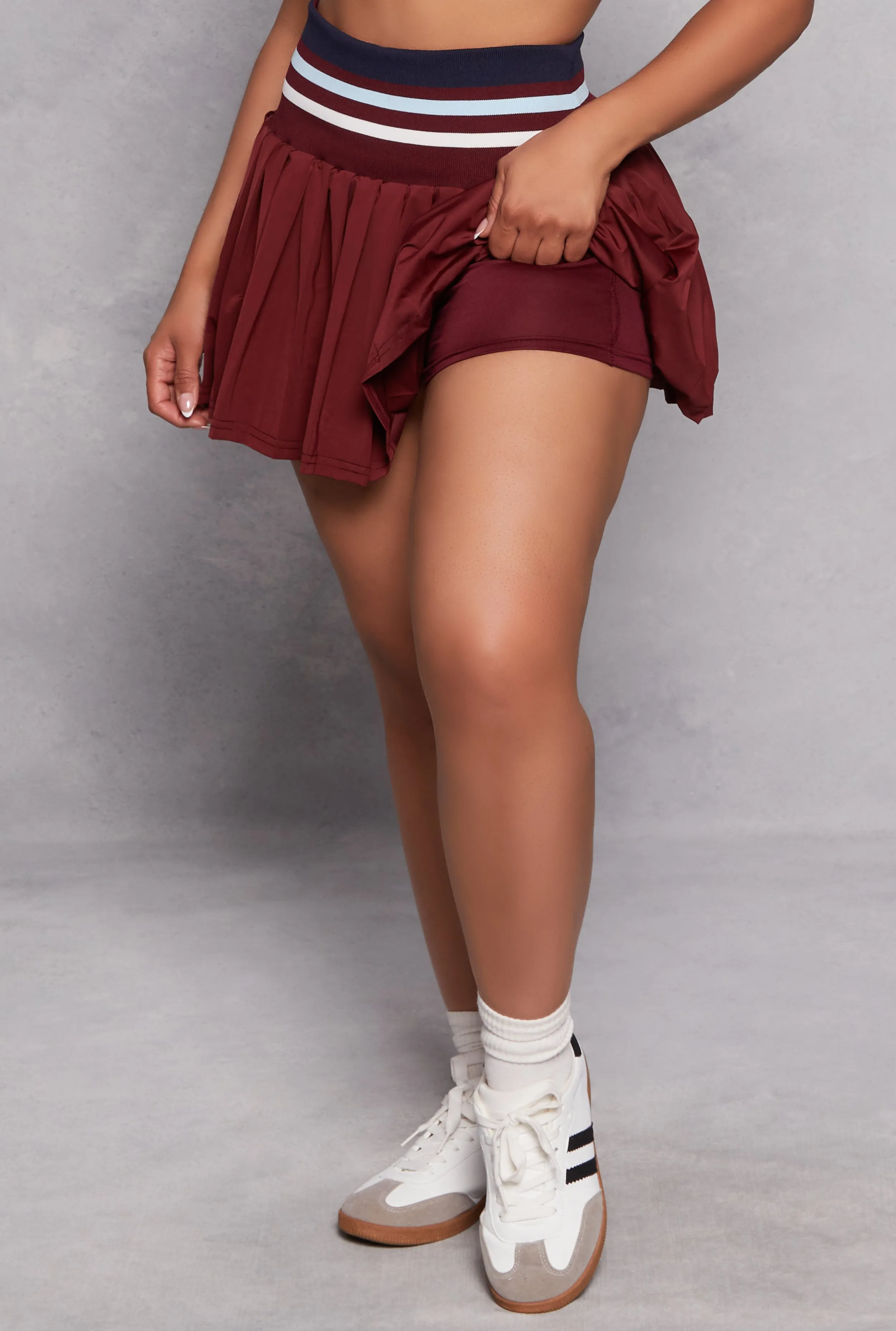 Varsity Stripe Pleated Tennis Skirt sold by Rainbow product image thumbnail 3