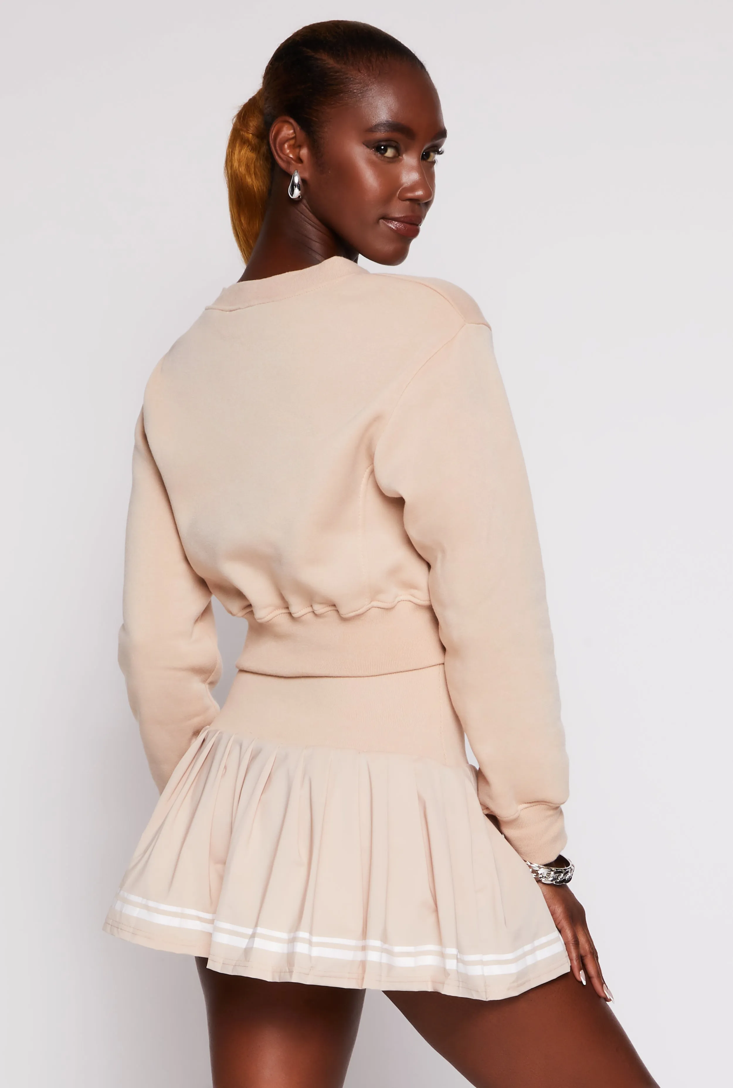 Fleece V Neck Pullover Sweatshirt sold by Rainbow product image thumbnail 3