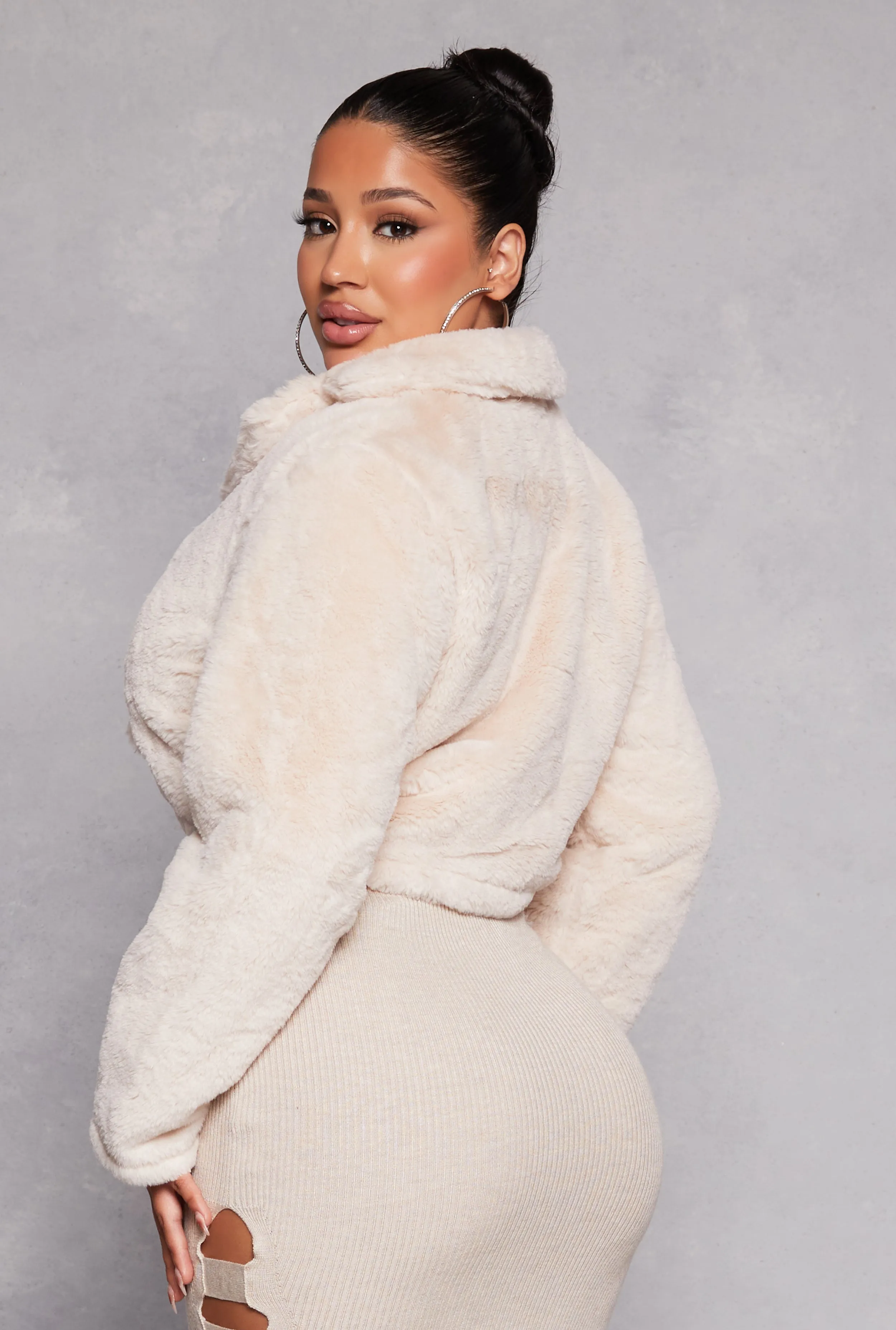 Faux Fur Cropped Jacket sold by Rainbow product image thumbnail 3