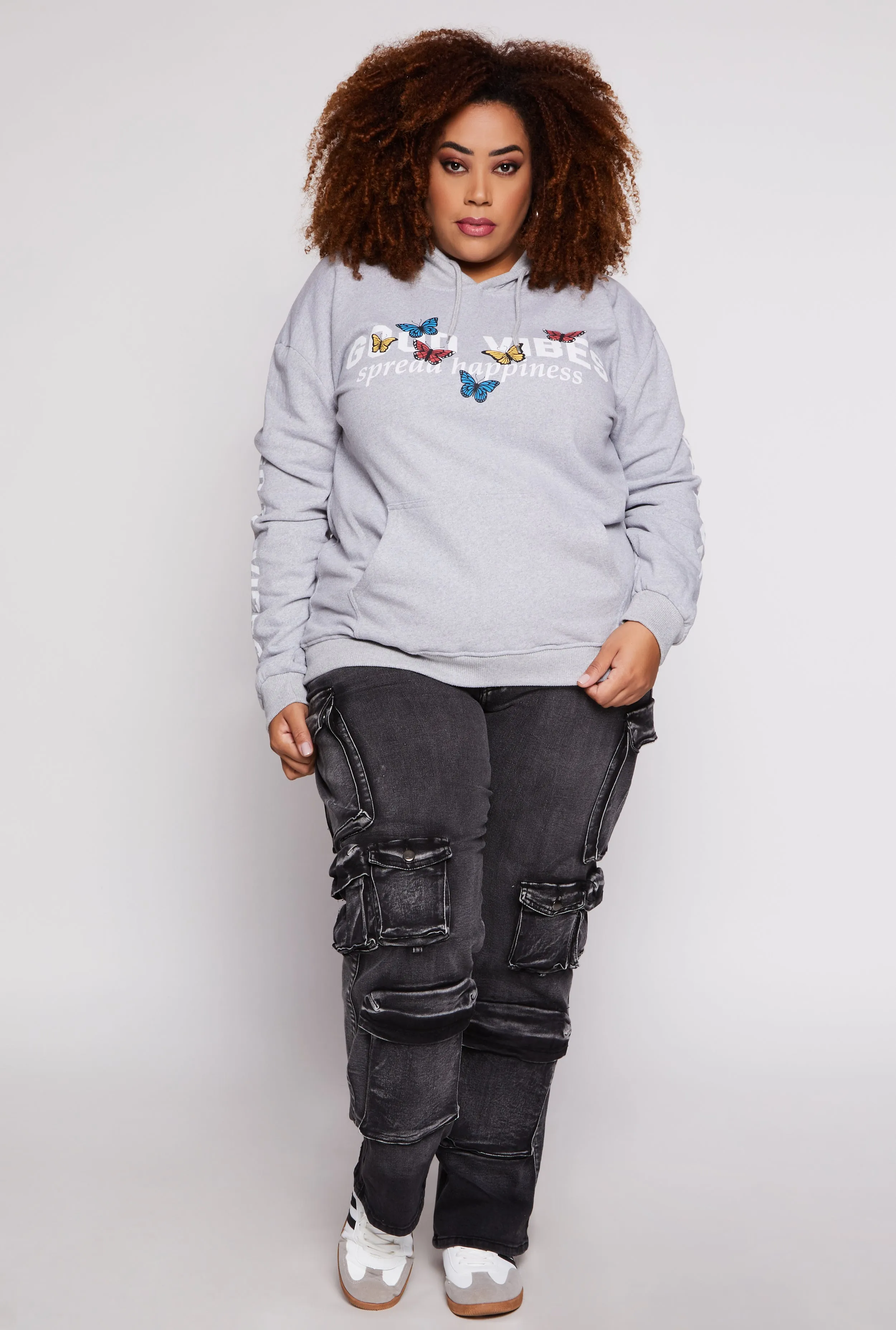 Plus Size Good Vibes 93 Hoodie sold by Rainbow product image thumbnail 2