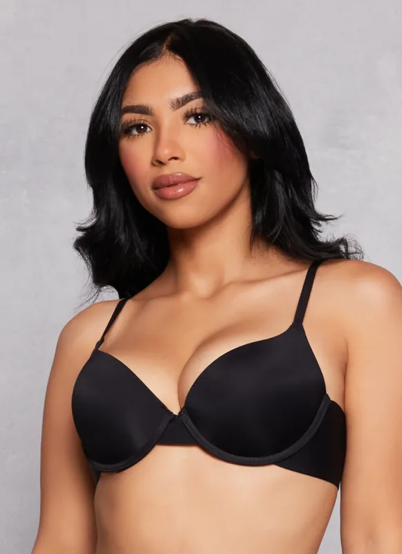 Solid Basic Plunge Bra sold by Rainbow
