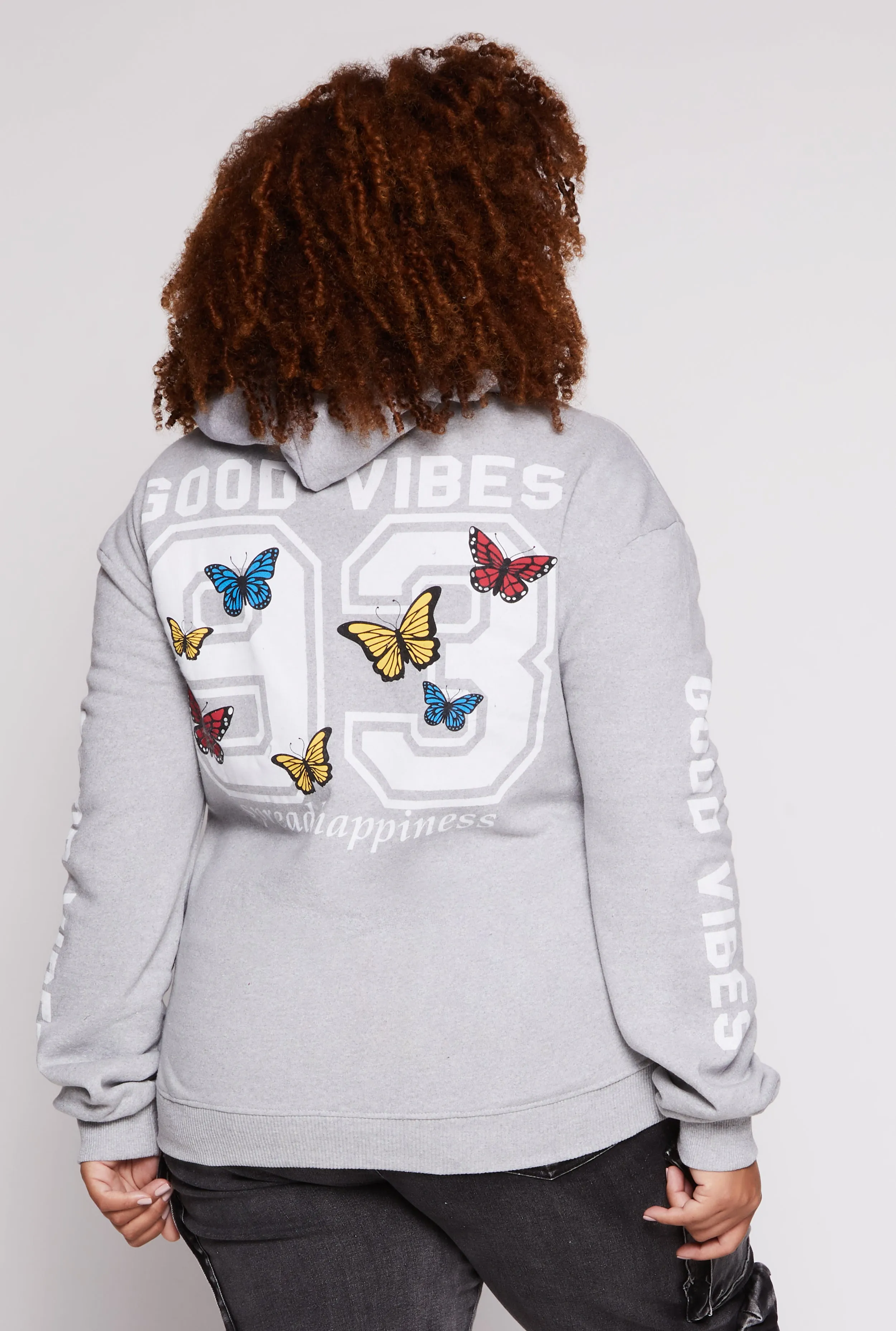 Plus Size Good Vibes 93 Pullover Hoodie sold by Rainbow product image thumbnail 3
