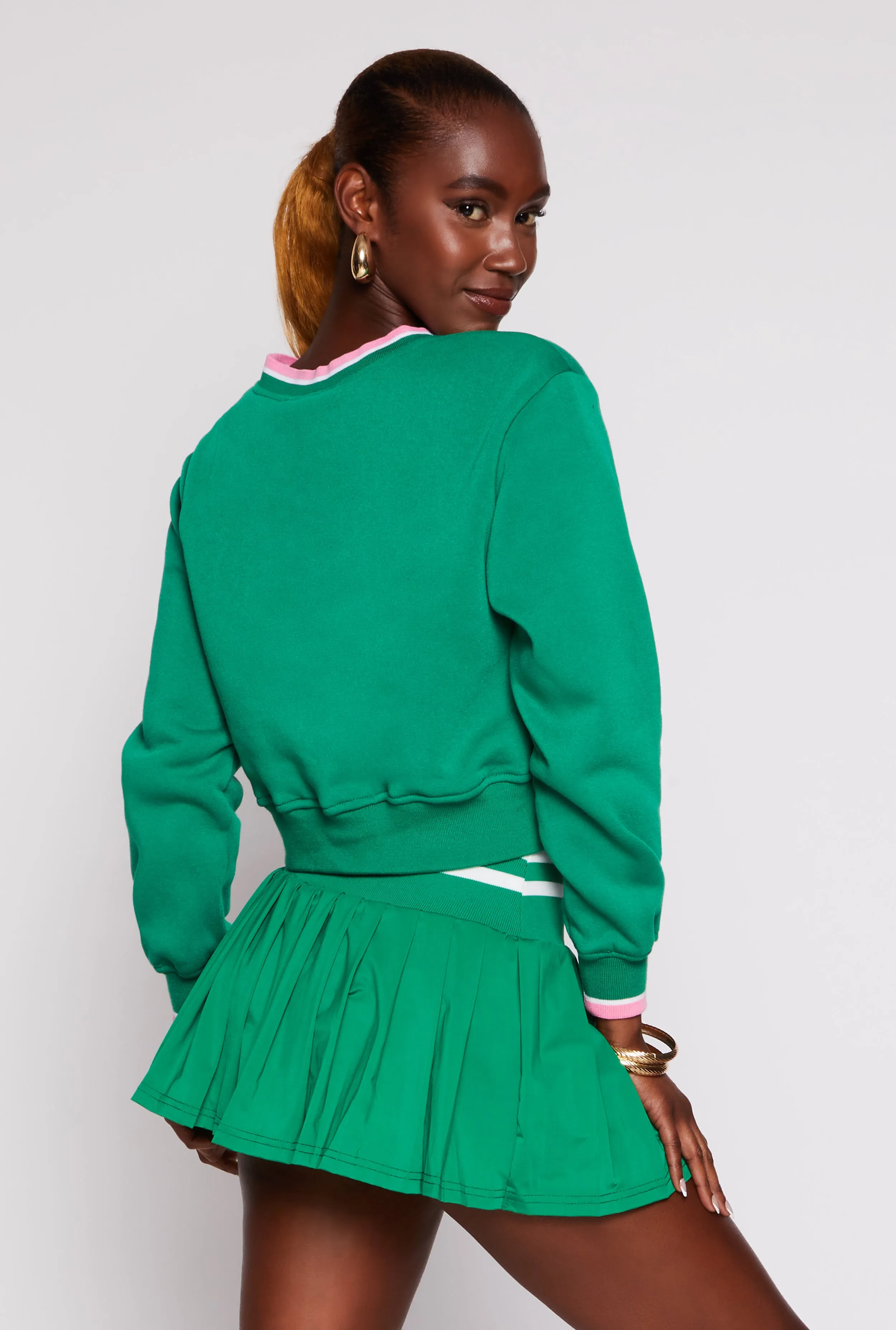 City Varsity Graphic V Neck Pullover Sweatshirt sold by Rainbow product image thumbnail 3