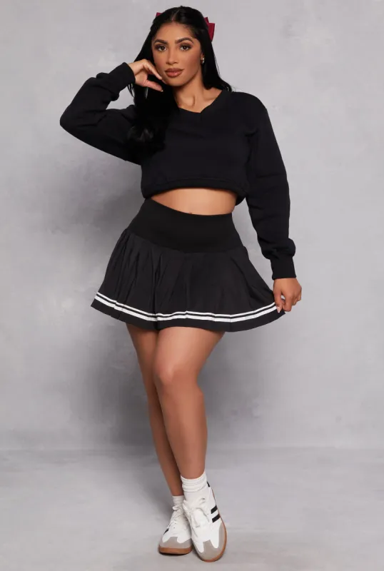 High Waisted Pleated Tennis Skirt sold by Rainbow