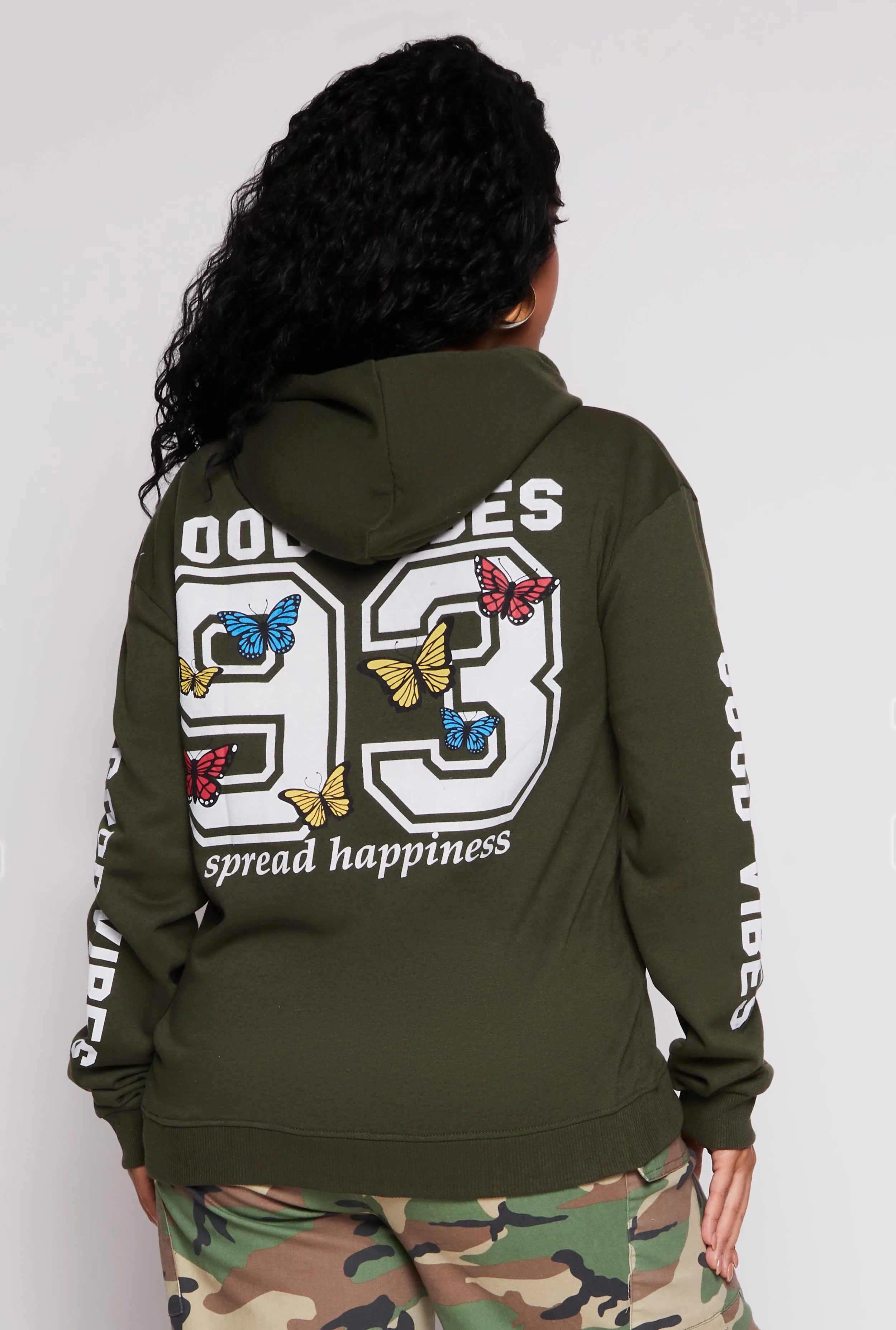 Plus Size Good Vibes 93 Hoodie sold by Rainbow product image thumbnail 3