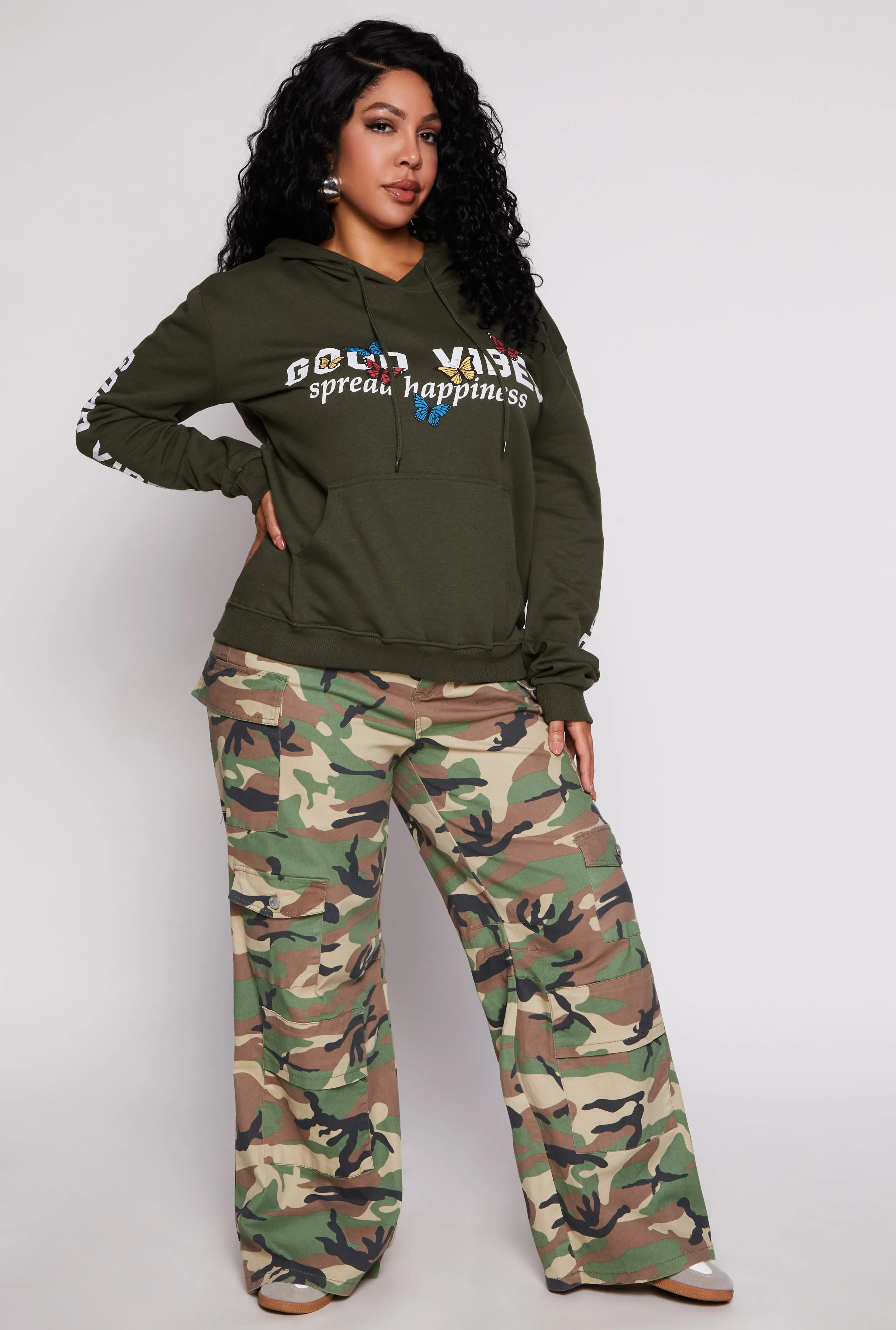 Plus Size Good Vibes 93 Hoodie sold by Rainbow product image thumbnail 2