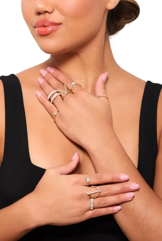 Cubic Zirconia Assorted Rings Set of 9 sold by Rainbow