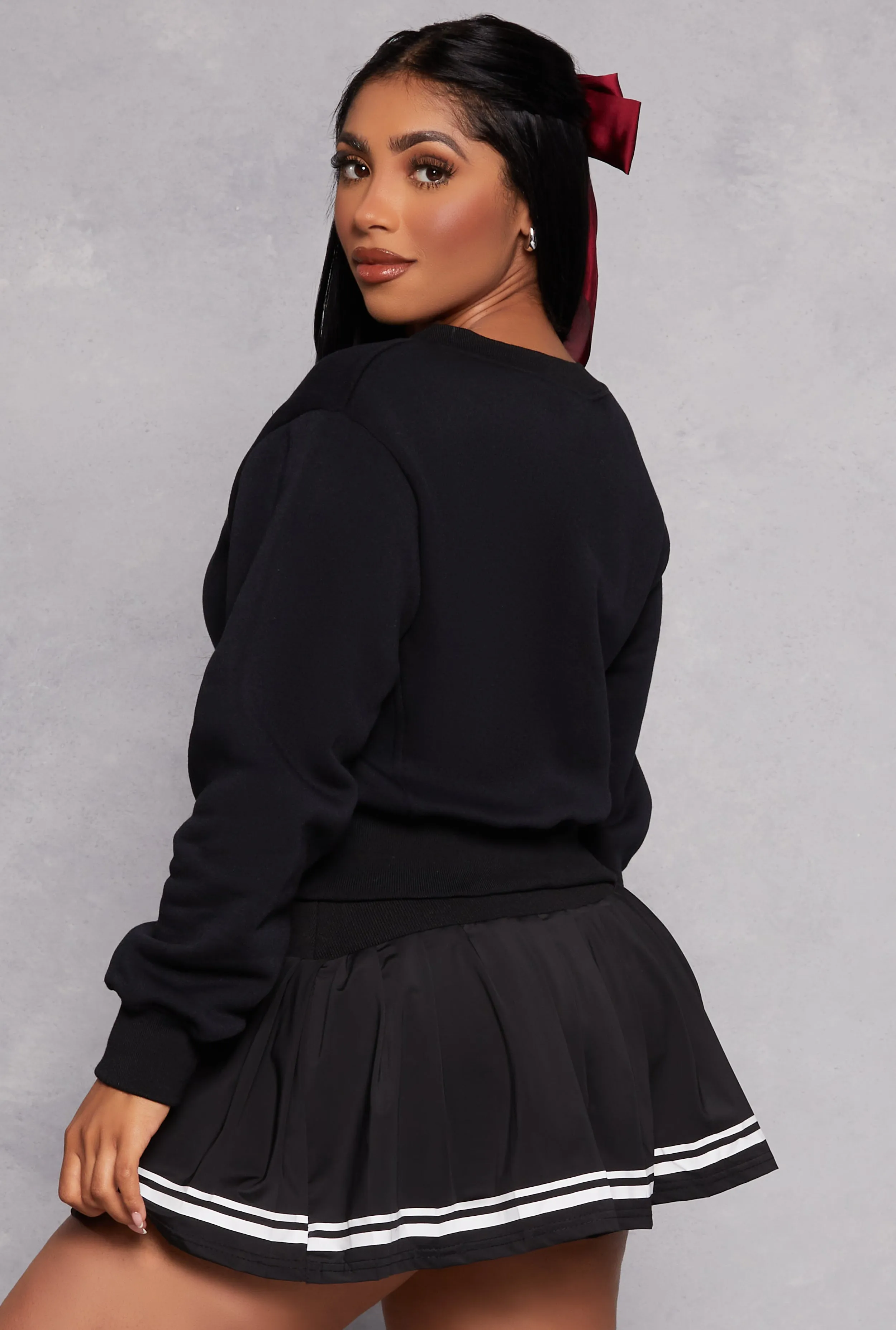 Fleece V Neck Pullover Sweatshirt sold by Rainbow product image thumbnail 3