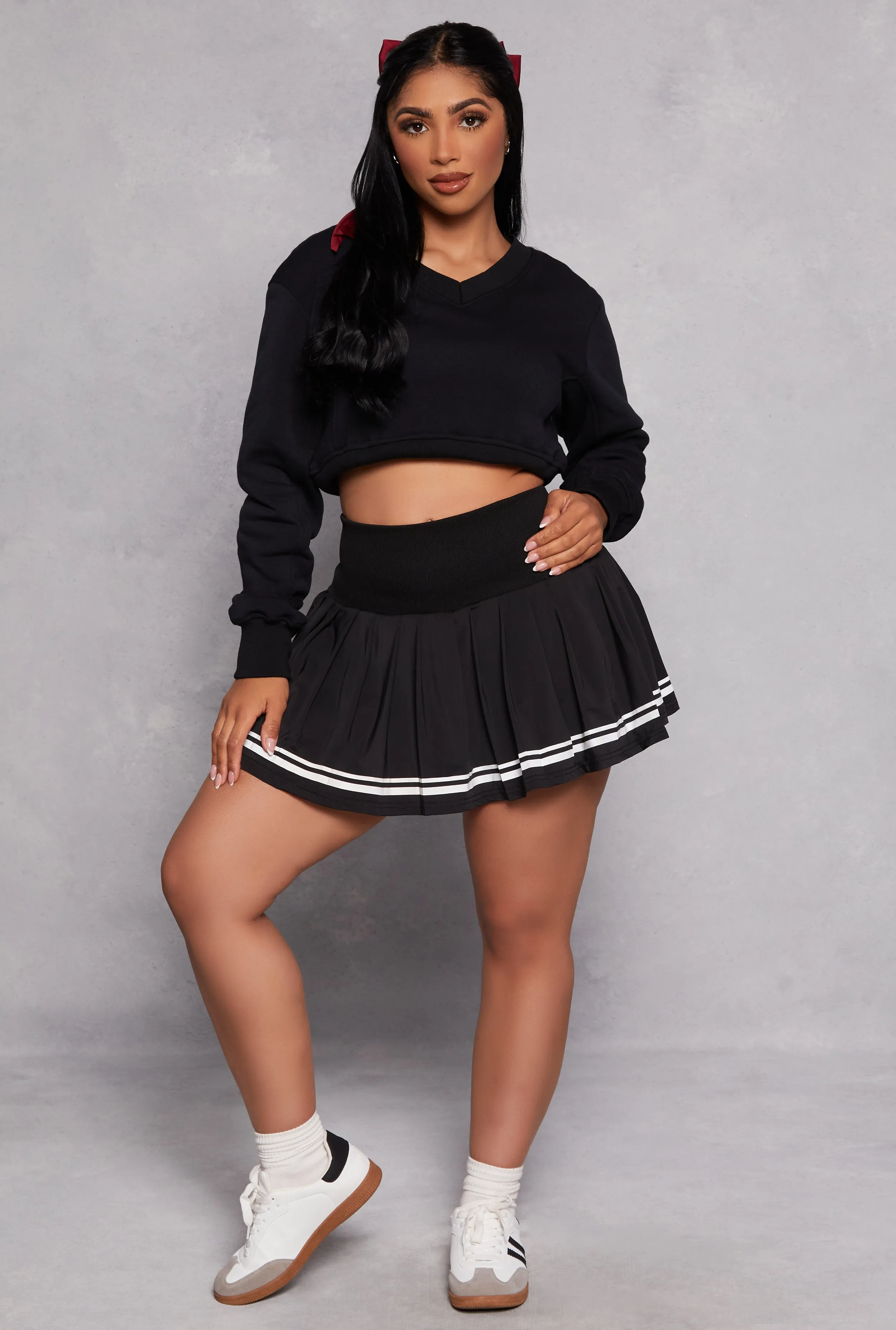 Fleece V Neck Pullover Sweatshirt sold by Rainbow product image thumbnail 2