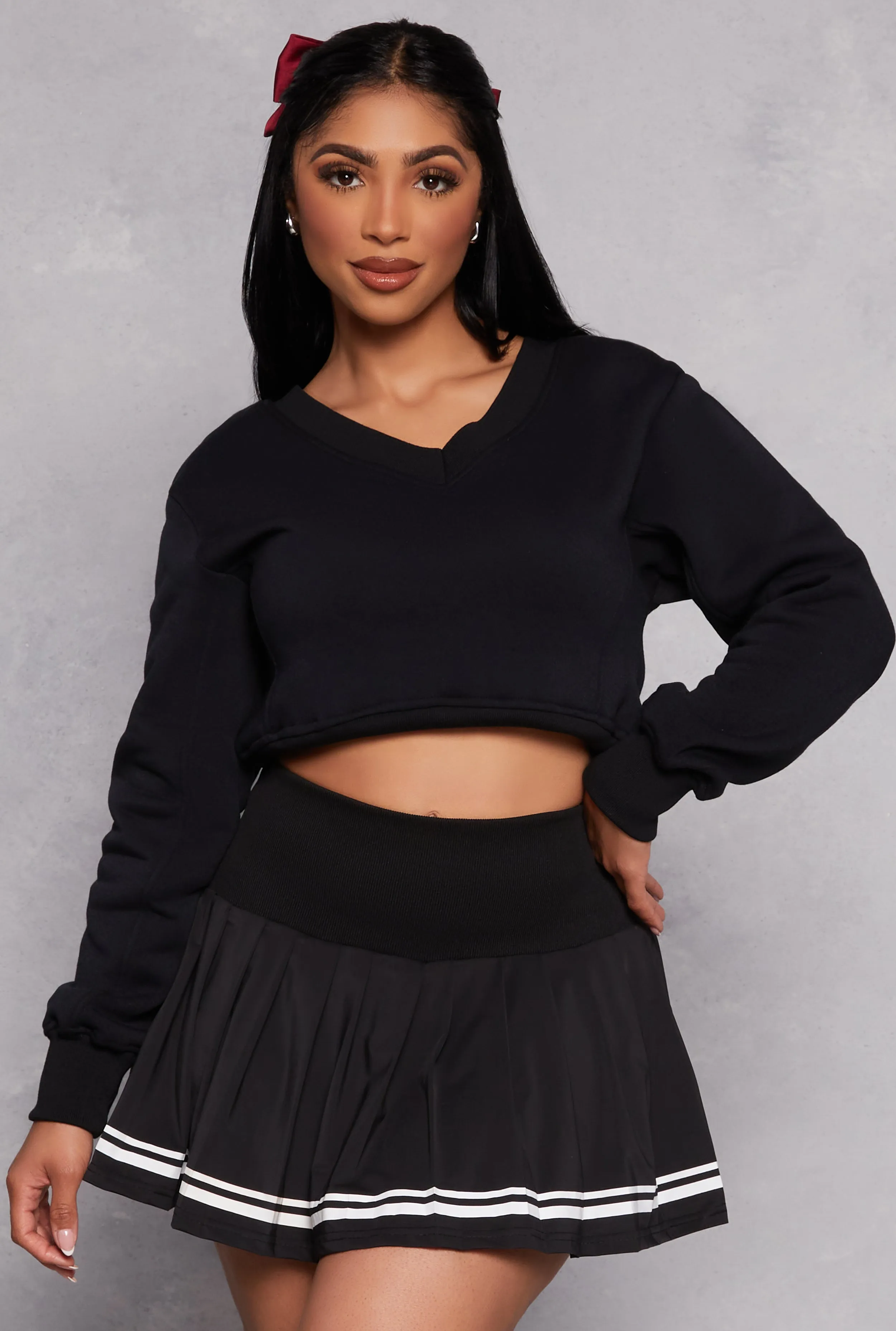 Fleece V Neck Pullover Sweatshirt sold by Rainbow