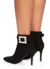 Rhinestone Buckle Stiletto Booties sold by Rainbow