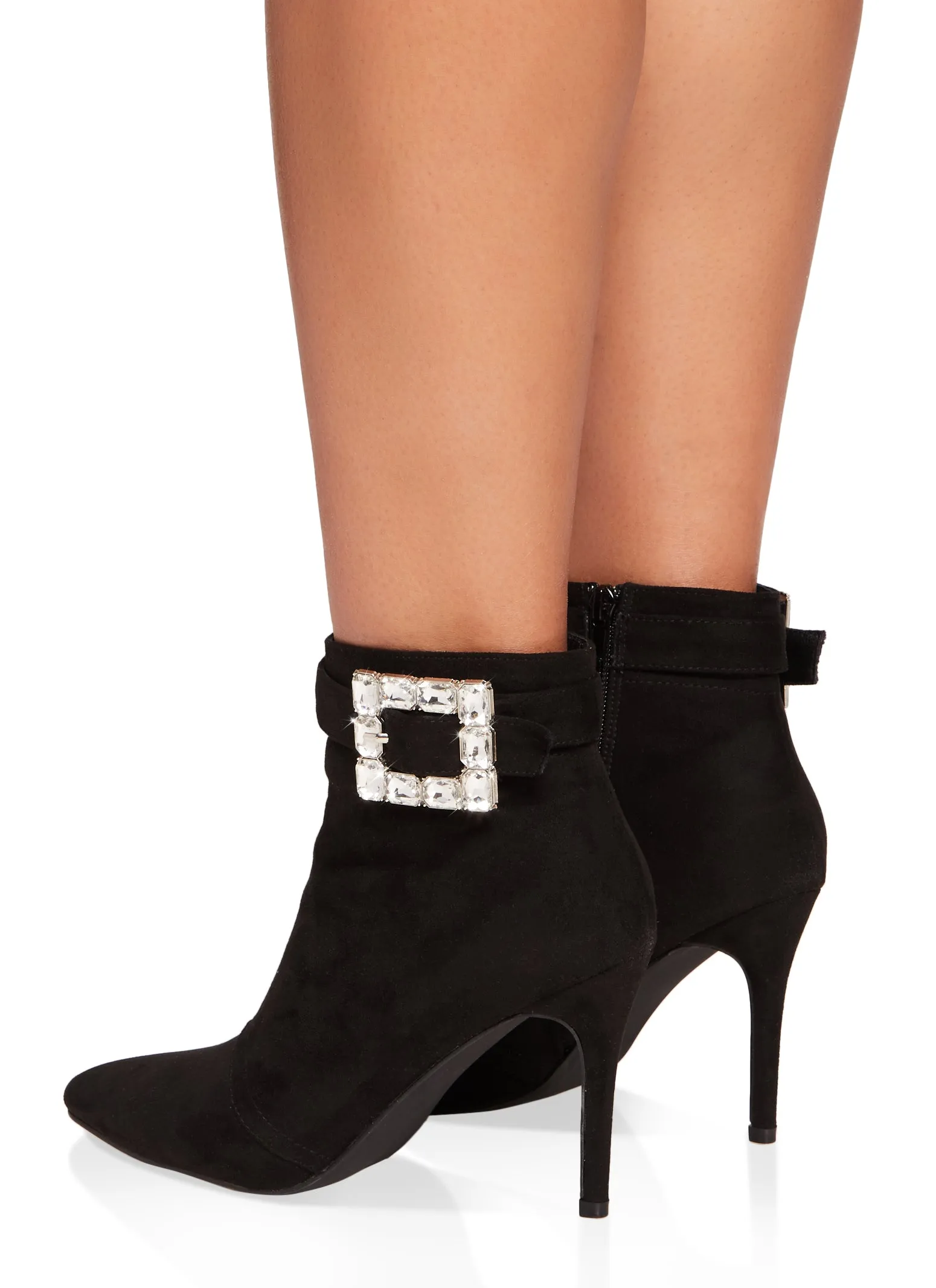 Rhinestone Buckle Stiletto Booties sold by Rainbow product image thumbnail 3