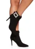 Rhinestone Buckle Stiletto Booties sold by Rainbow