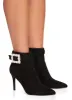 Rhinestone Buckle Stiletto Booties sold by Rainbow