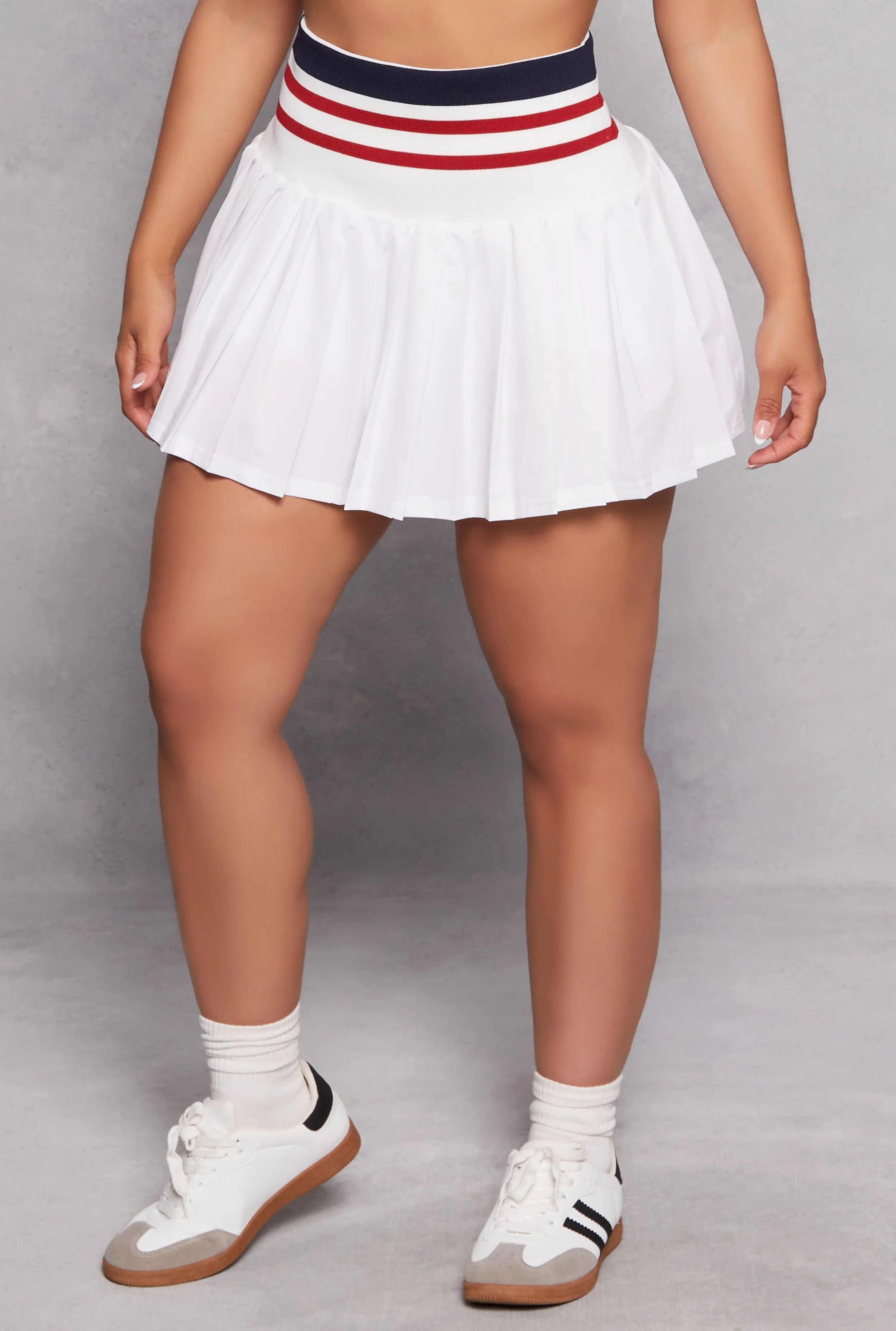 Varsity Stripe Pleated Tennis Skirt sold by Rainbow product image thumbnail 2