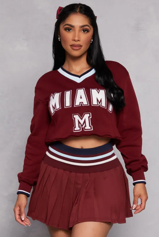 City Varsity Graphic V Neck Pullover Sweatshirt sold by Rainbow