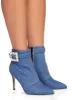 Rhinestone Buckle Stiletto Booties sold by Rainbow