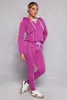 Fleece Drawstring Contrast Piping Joggers sold by Rainbow