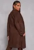 Ambiance Faux Suede Notched Collar Coat sold by Rainbow