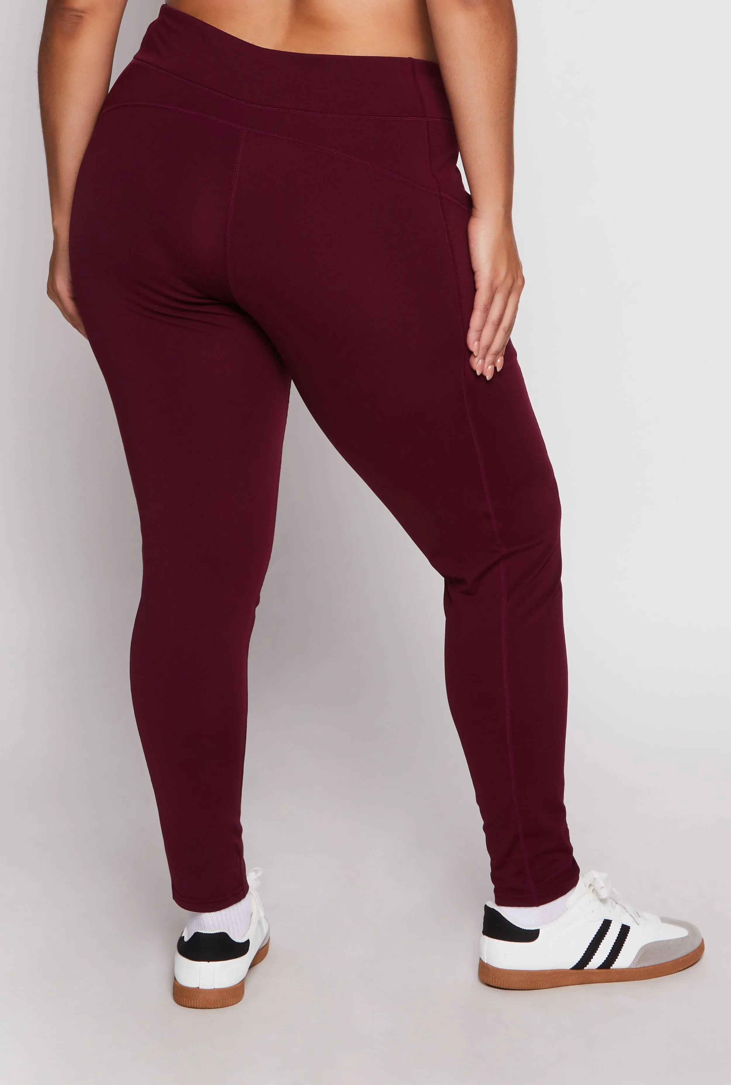 Plus Size Fleece Lined High Waist Leggings sold by Rainbow product image thumbnail 3