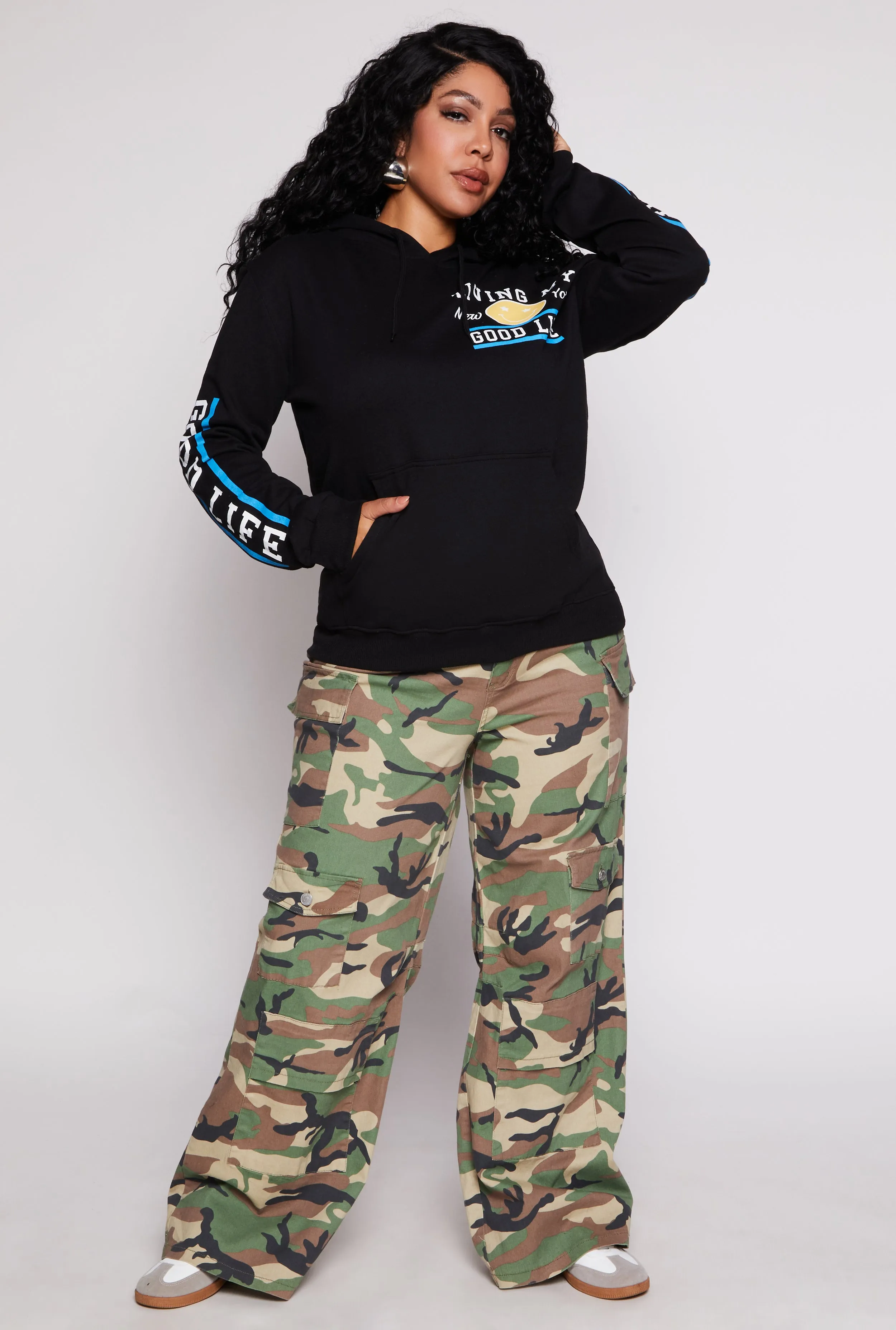Plus Size Living My Good Life Pullover Hoodie sold by Rainbow product image thumbnail 2