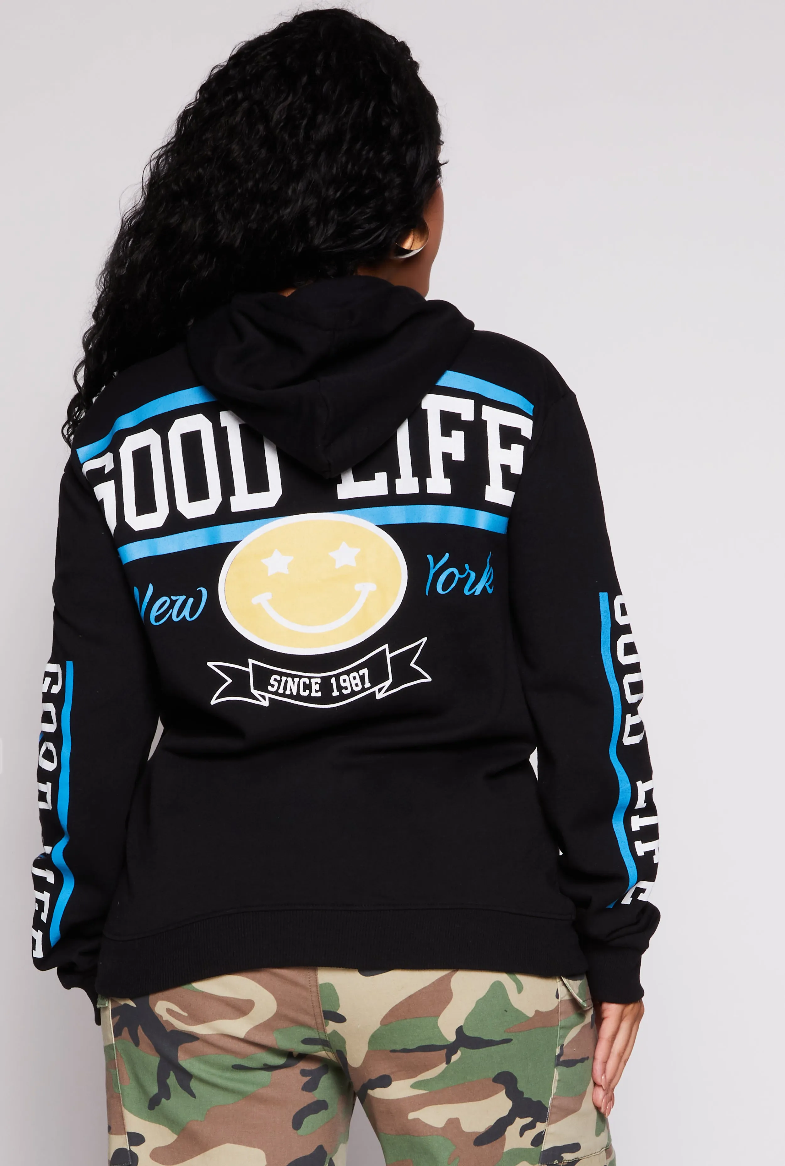 Plus Size Living My Good Life Pullover Hoodie sold by Rainbow product image thumbnail 3