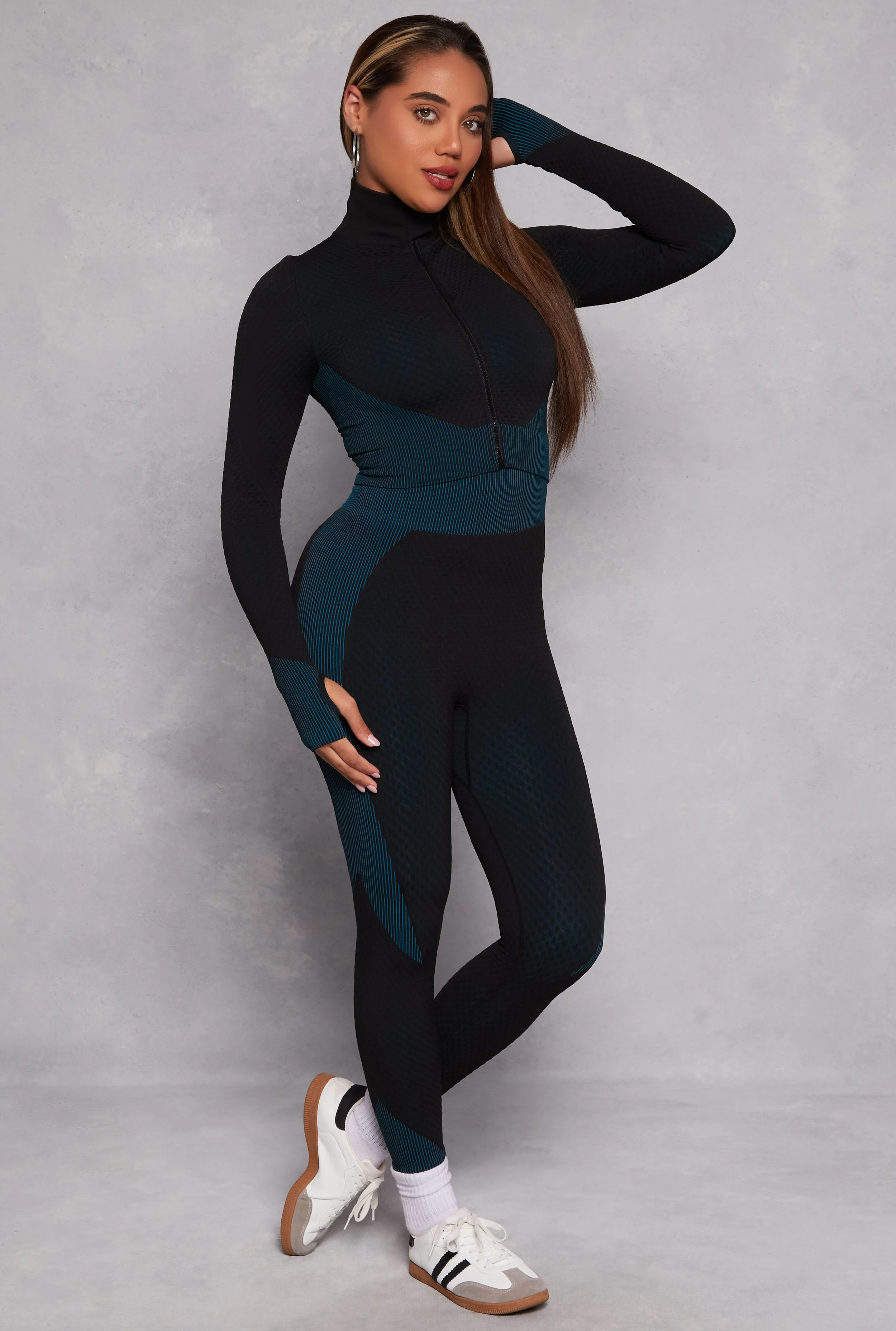 Seamless Textured Knit High Waist Leggings sold by Rainbow product image thumbnail 2