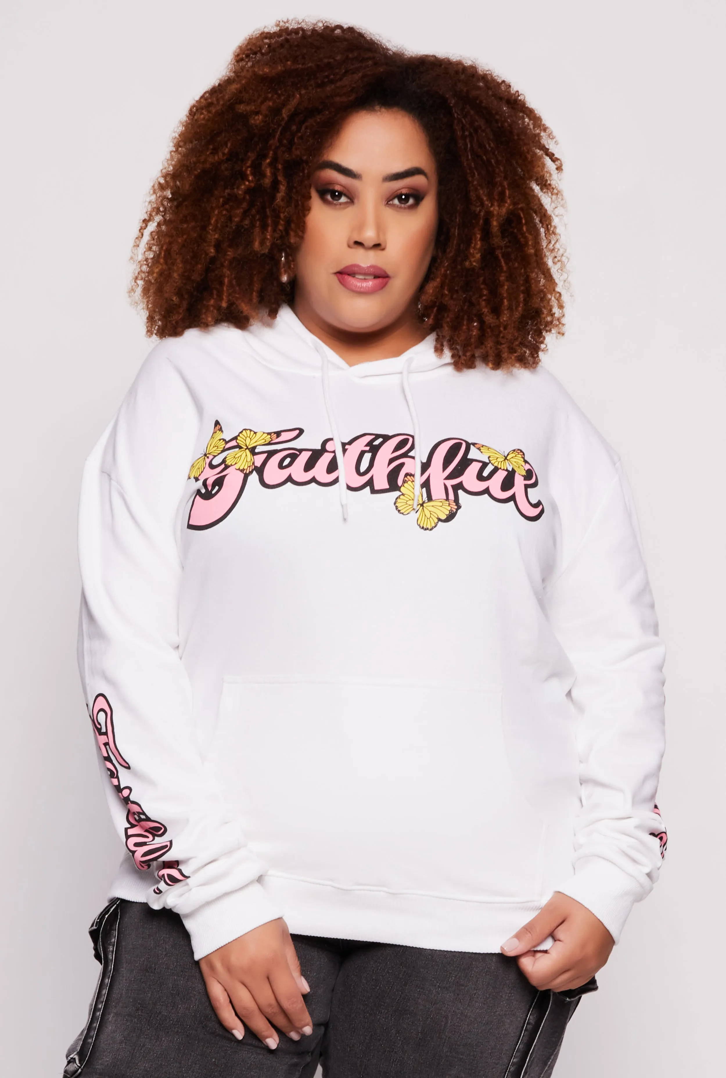 Plus Size Faithful 23 Pullover Hoodie sold by Rainbow
