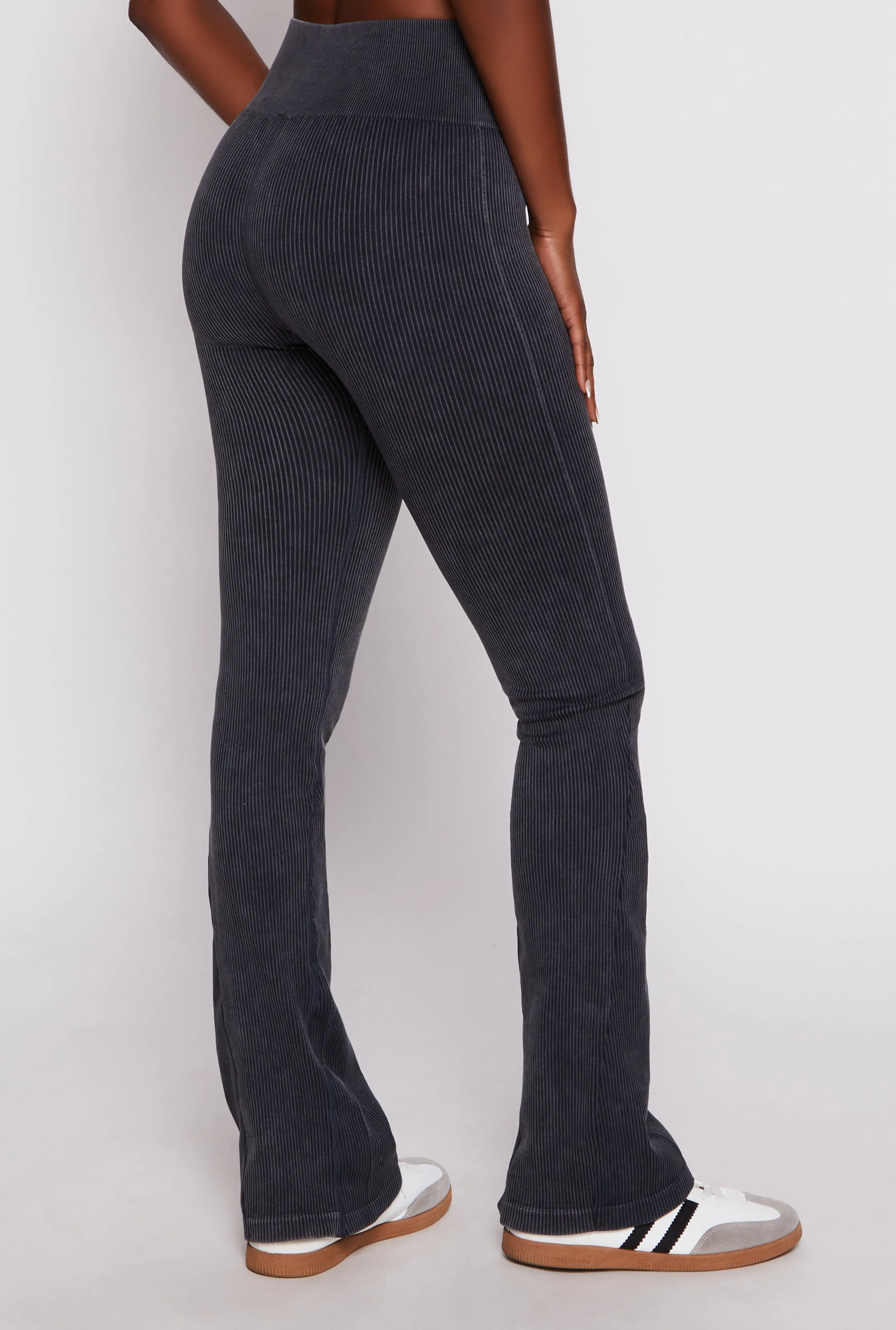 Ribbed High Waist Flare Yoga Pants sold by Rainbow product image thumbnail 3