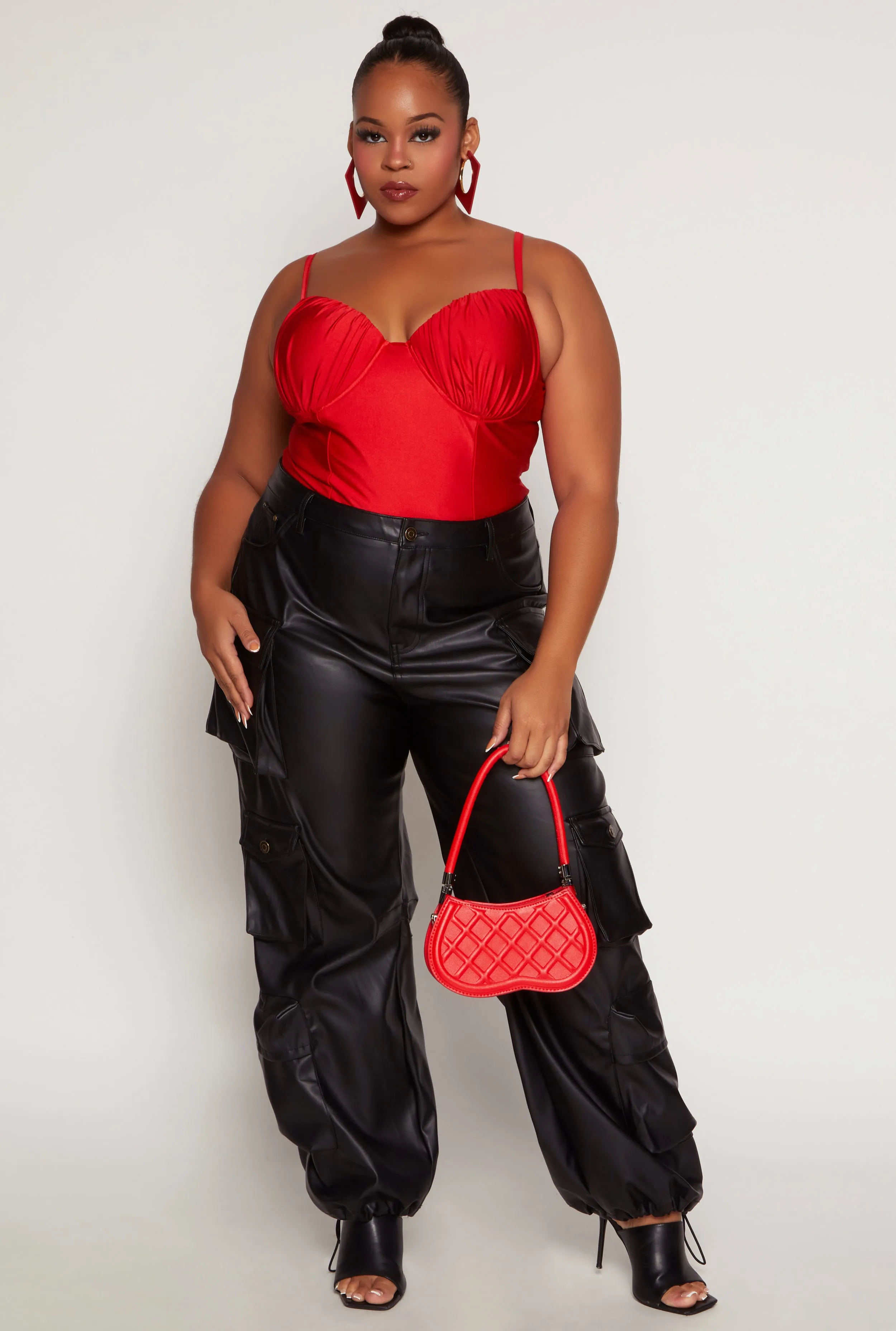 Plus Size Ruched Detail Bustier Bodysuit sold by Rainbow product image thumbnail 2