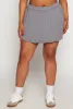 Plus Size Daisy Knit Pleated Mini Skort sold by Rainbow