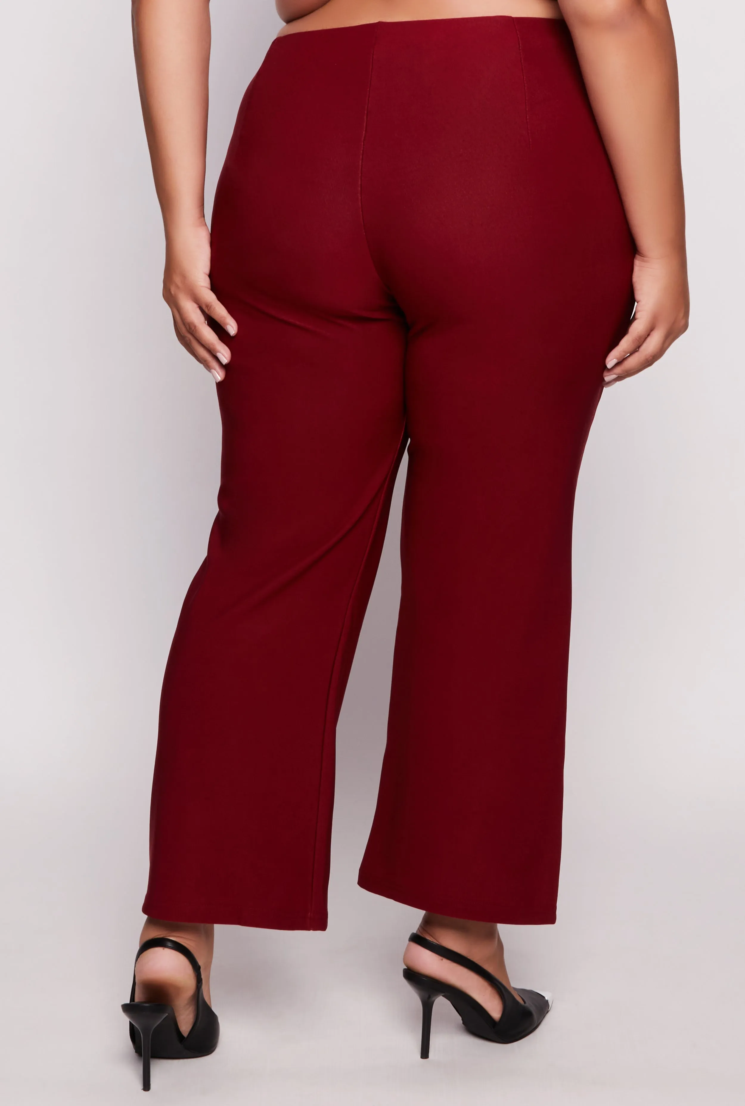 Plus Size Scuba Belted Front Wide Leg Pants sold by Rainbow product image thumbnail 3