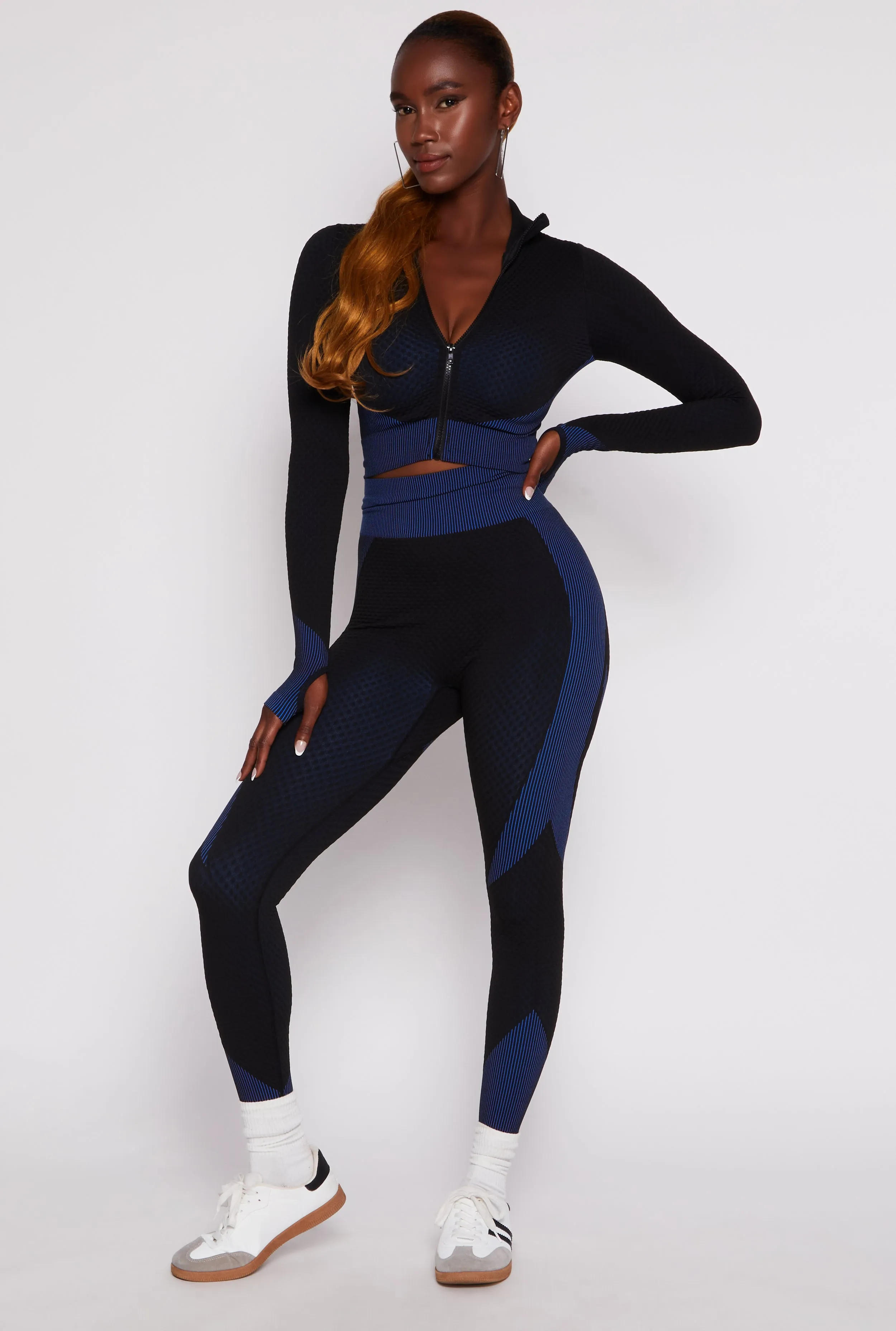 Seamless Textured Knit High Waist Leggings sold by Rainbow