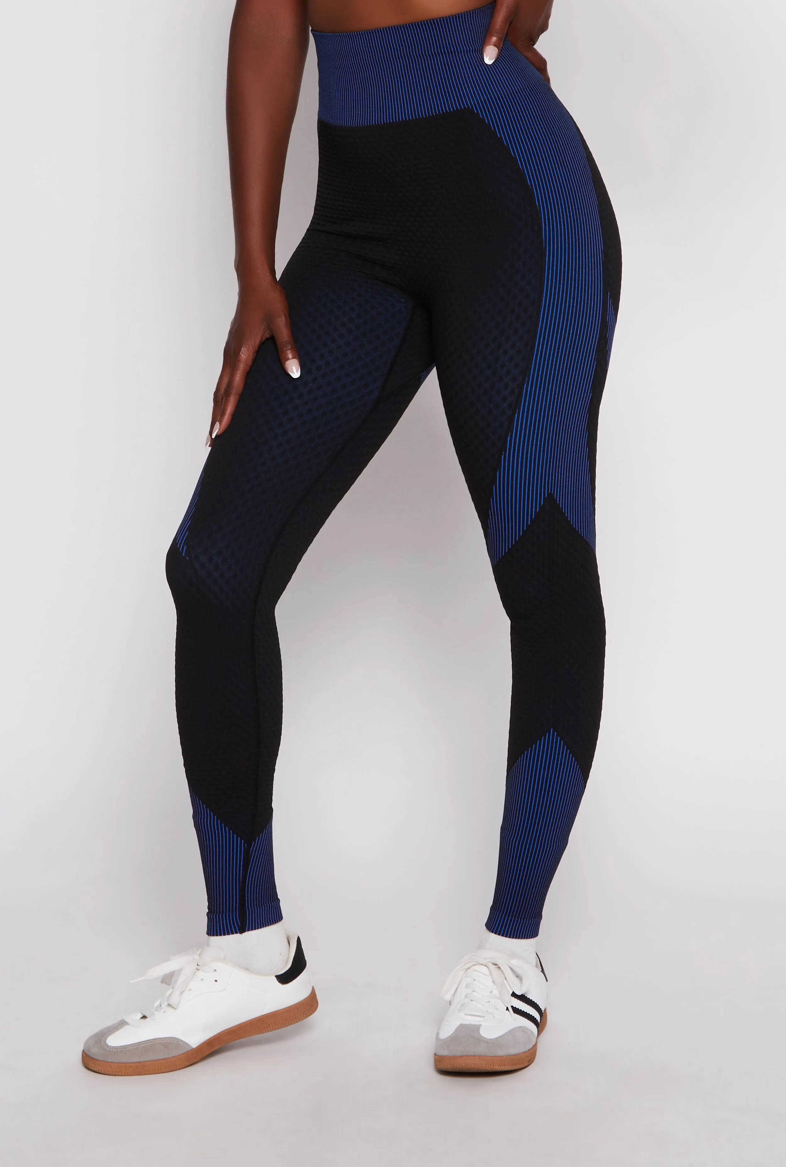 Seamless Textured Knit High Waist Leggings sold by Rainbow product image thumbnail 2