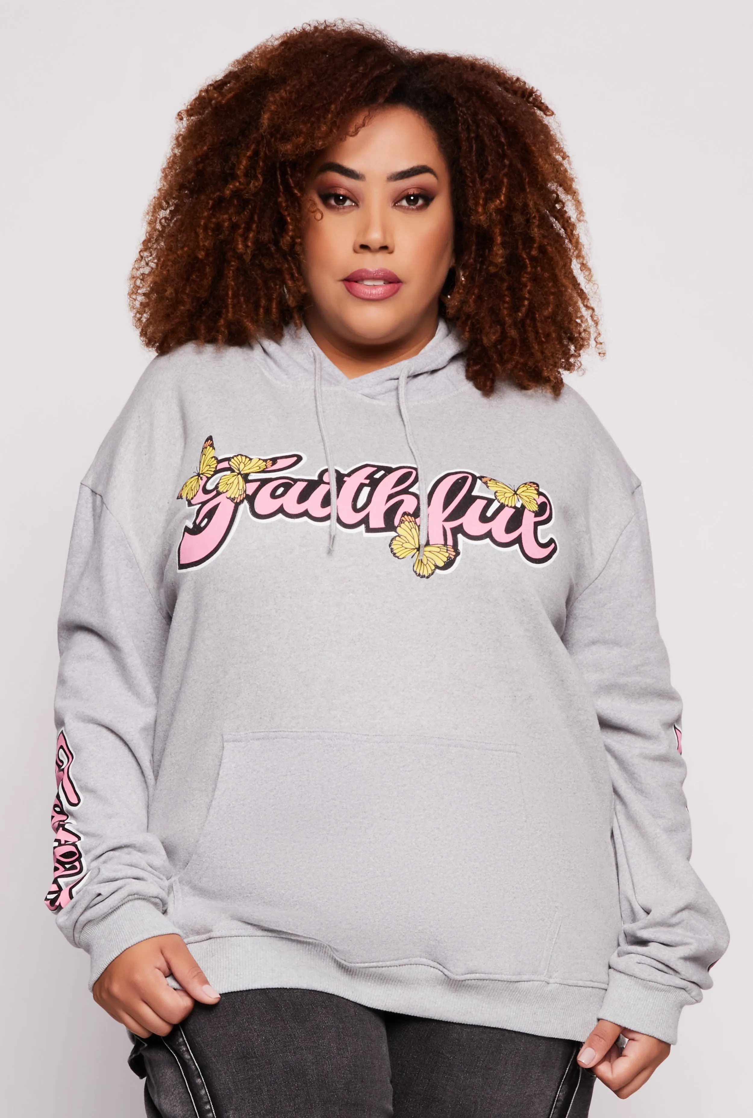 Plus Size Faithful 23 Pullover Hoodie sold by Rainbow