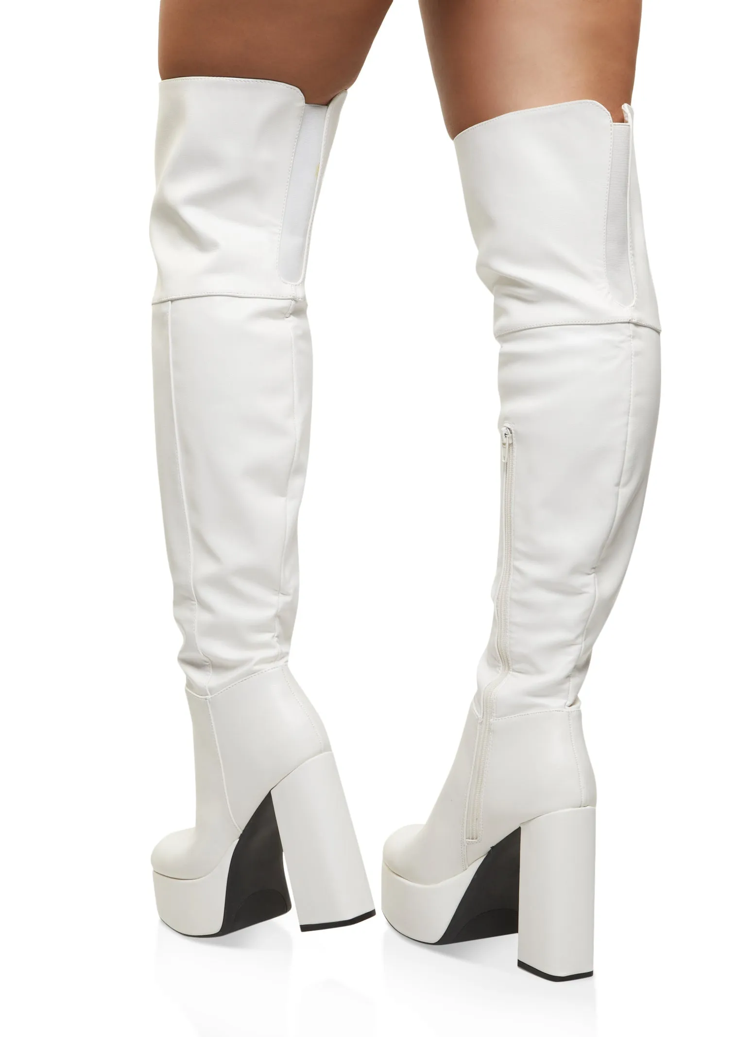 Platform Side Zip Over the Knee Boots sold by Rainbow product image thumbnail 3