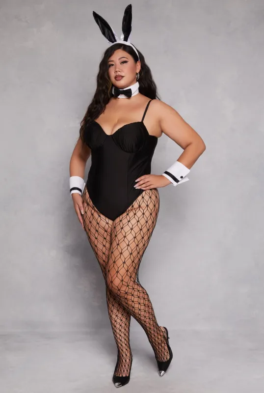 Plus Size Ruched Detail Bustier Bodysuit sold by Rainbow