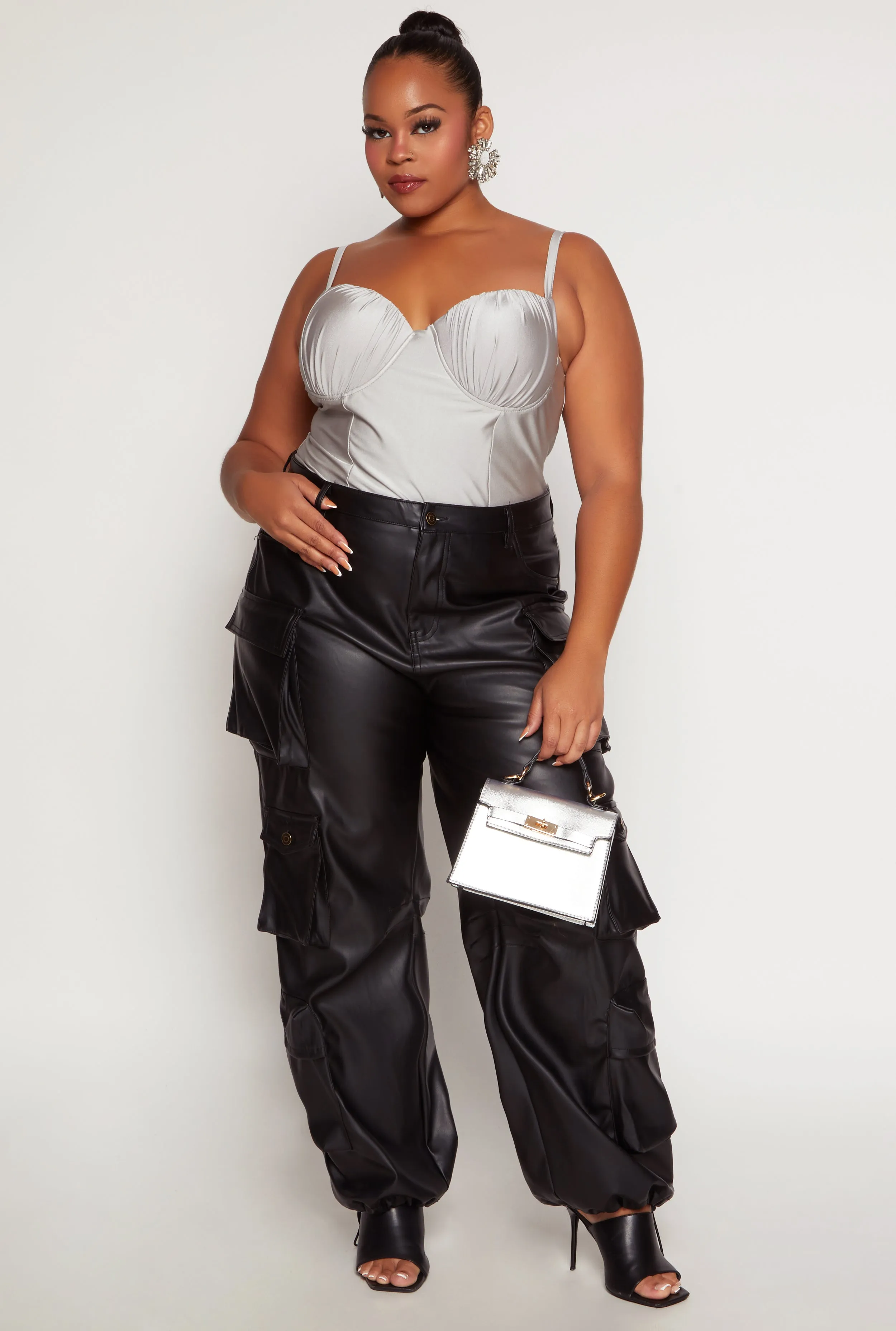 Plus Size Ruched Detail Bustier Bodysuit sold by Rainbow product image thumbnail 2