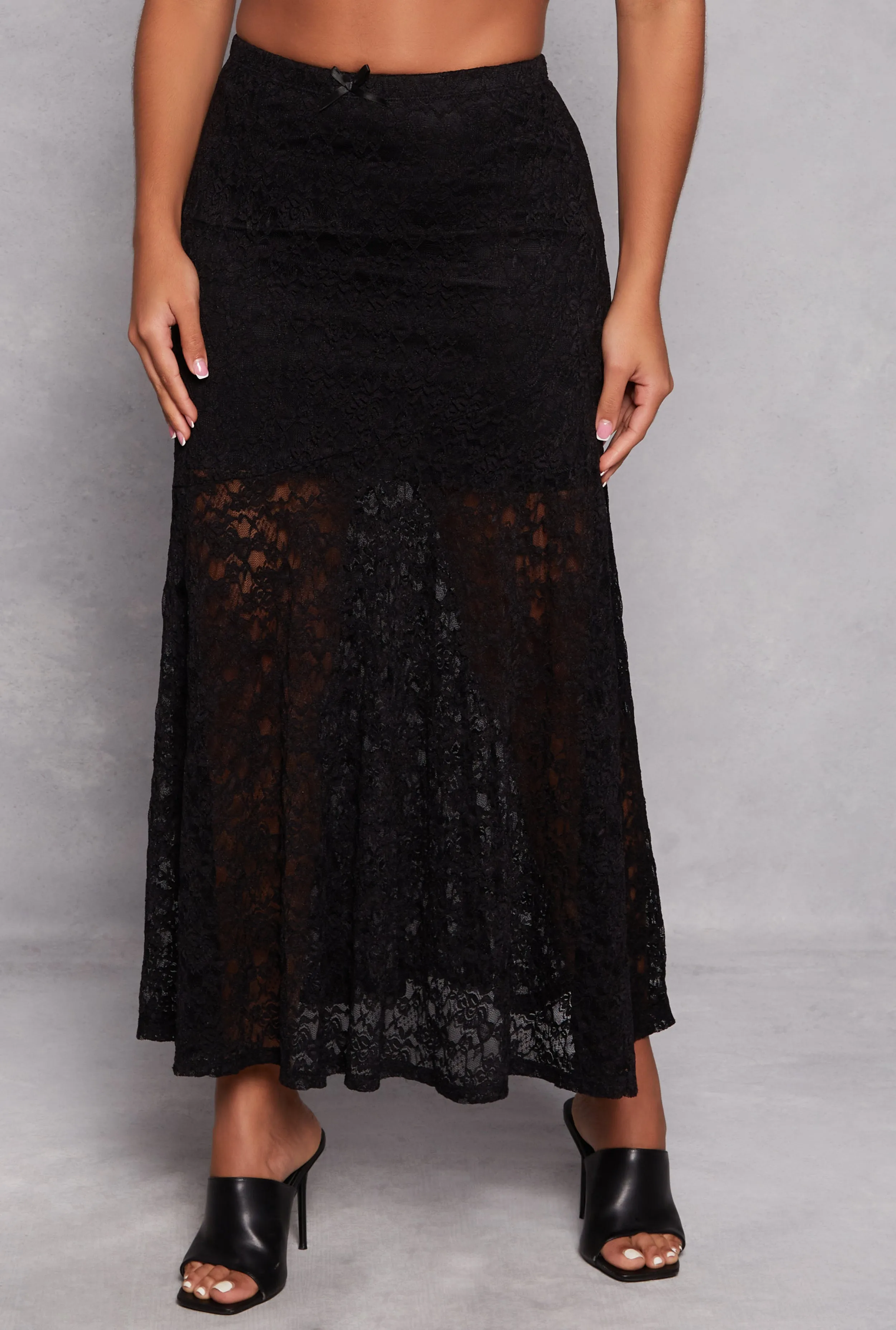Almost Famous Floral Lace Maxi Skirt sold by Rainbow product image thumbnail 2