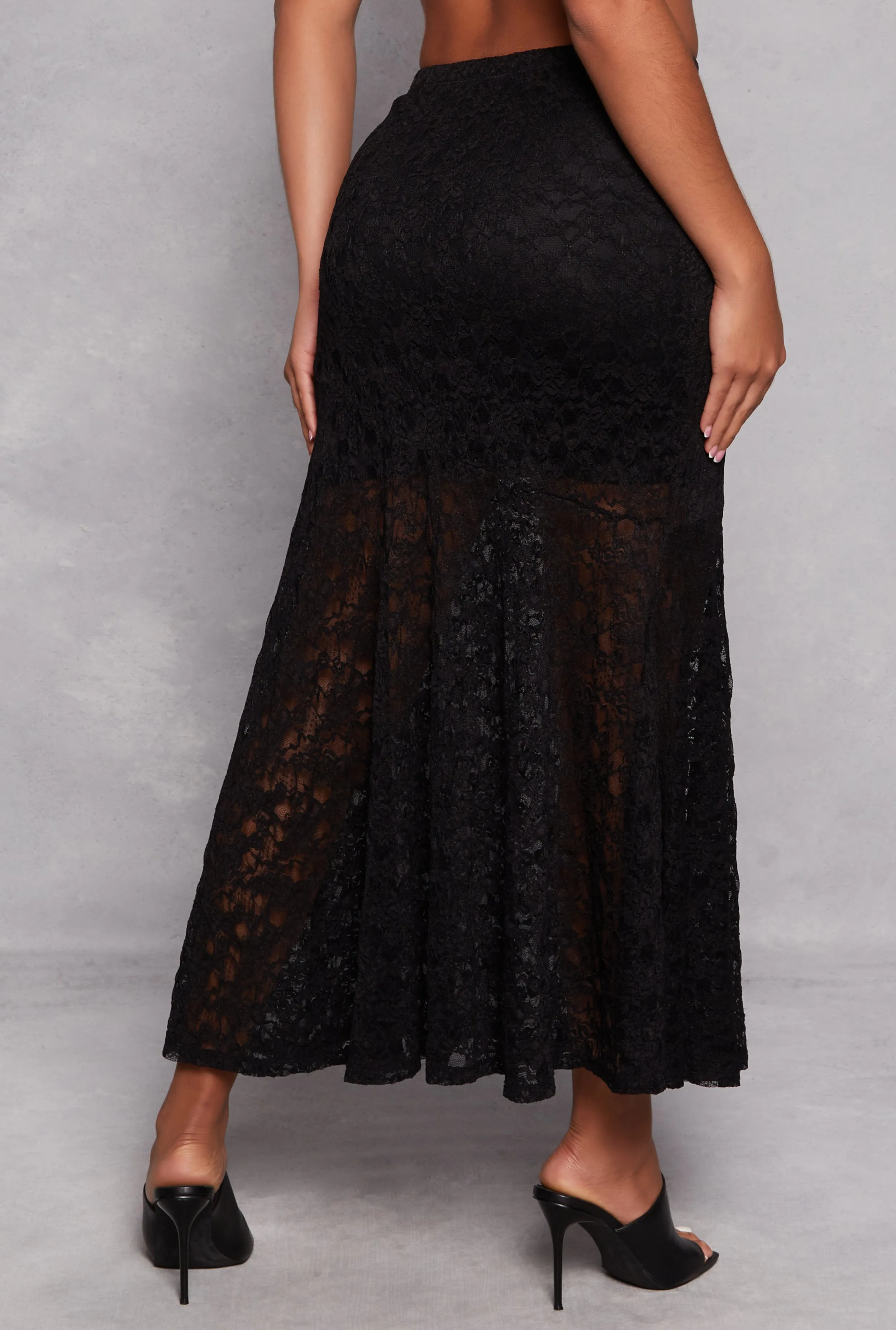 Almost Famous Floral Lace Maxi Skirt sold by Rainbow product image thumbnail 3