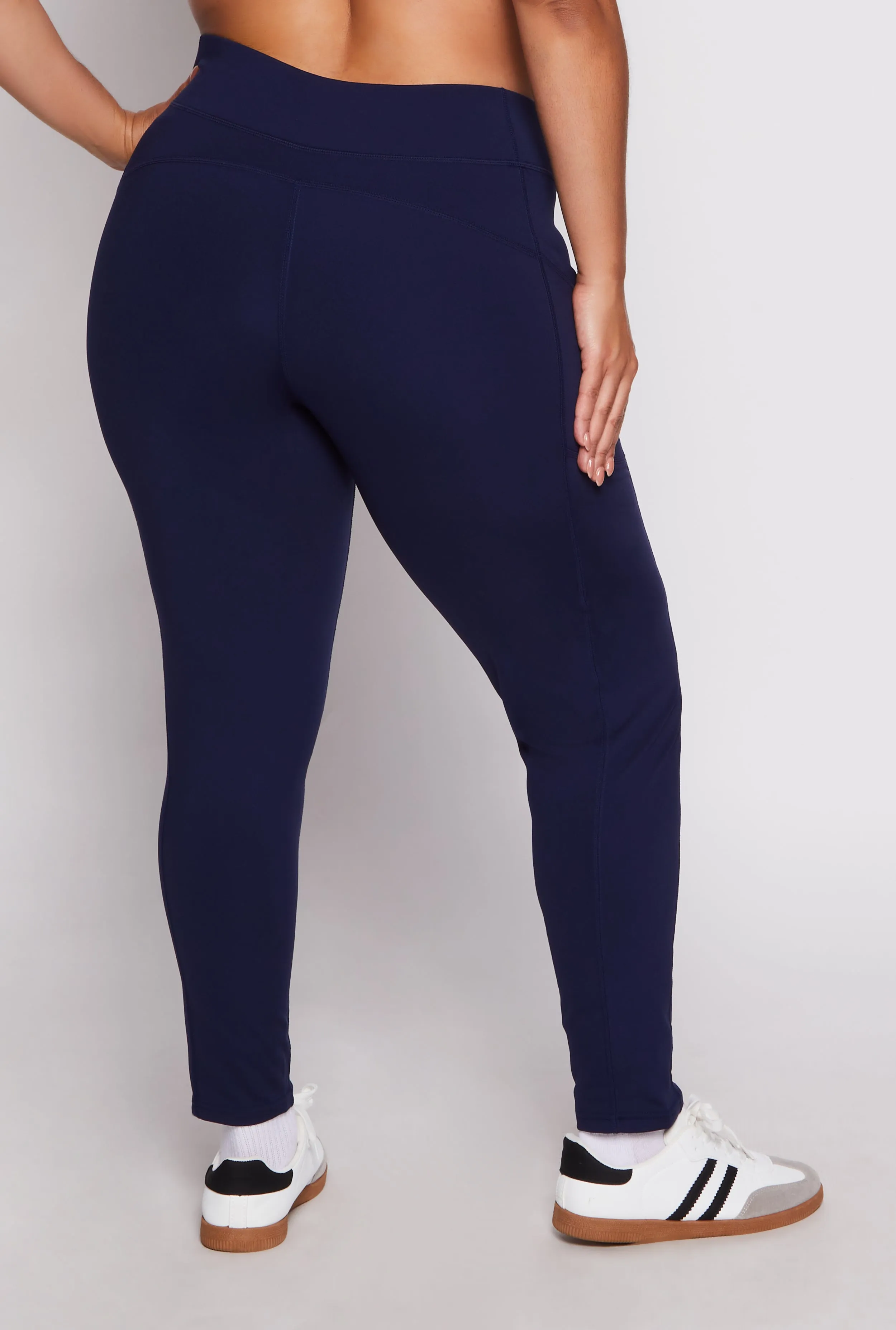 Plus Size Fleece Lined High Waist Leggings sold by Rainbow product image thumbnail 3