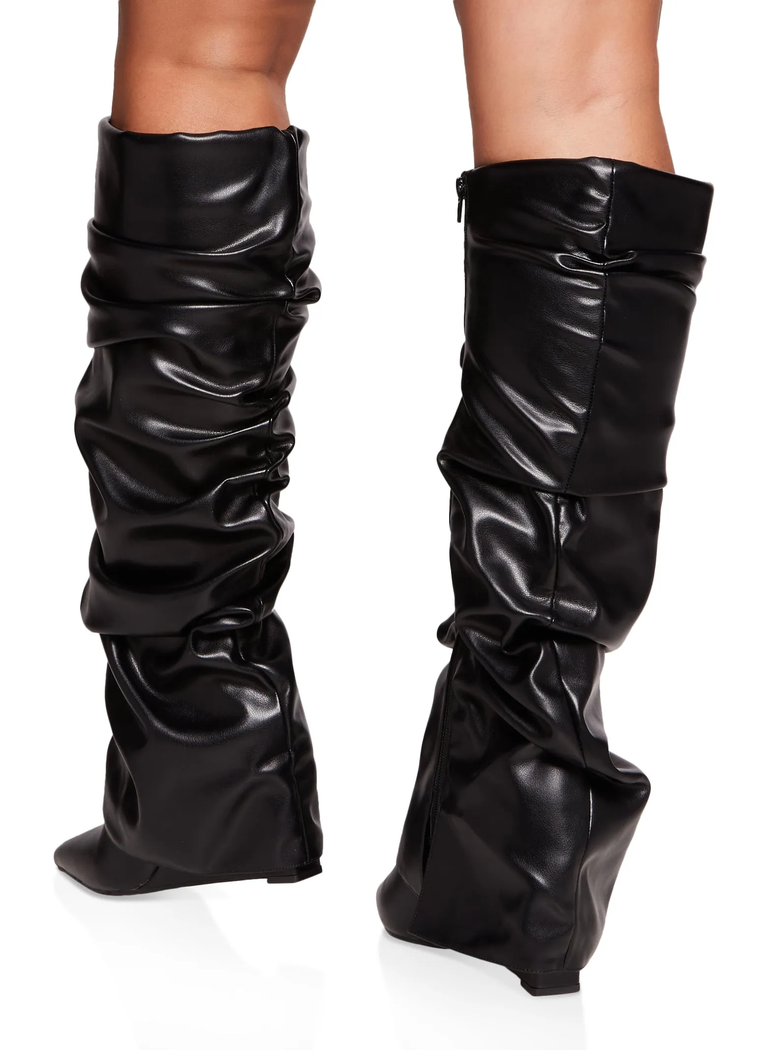 Fold Over Wedge Tall Slouch Boots sold by Rainbow product image thumbnail 3