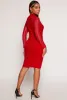 Shadow Stripe Lurex Mesh Mock Neck Midi Dress sold by Rainbow